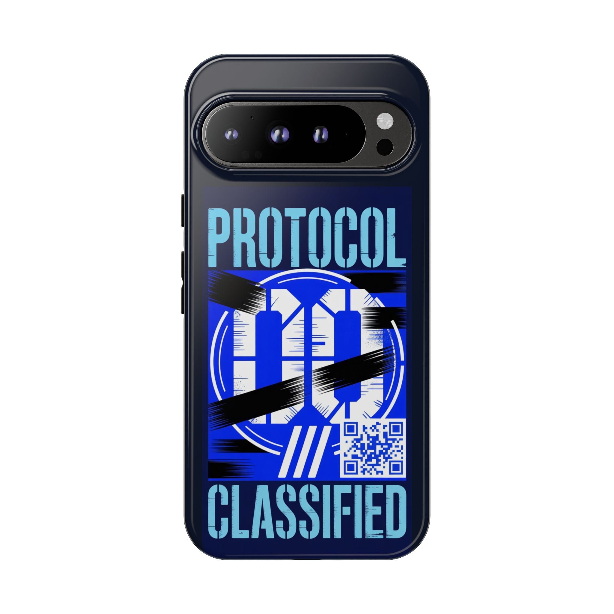 CipherCore Redacted Dual-Layer Phone Case | Digital-Era Identity Accessory