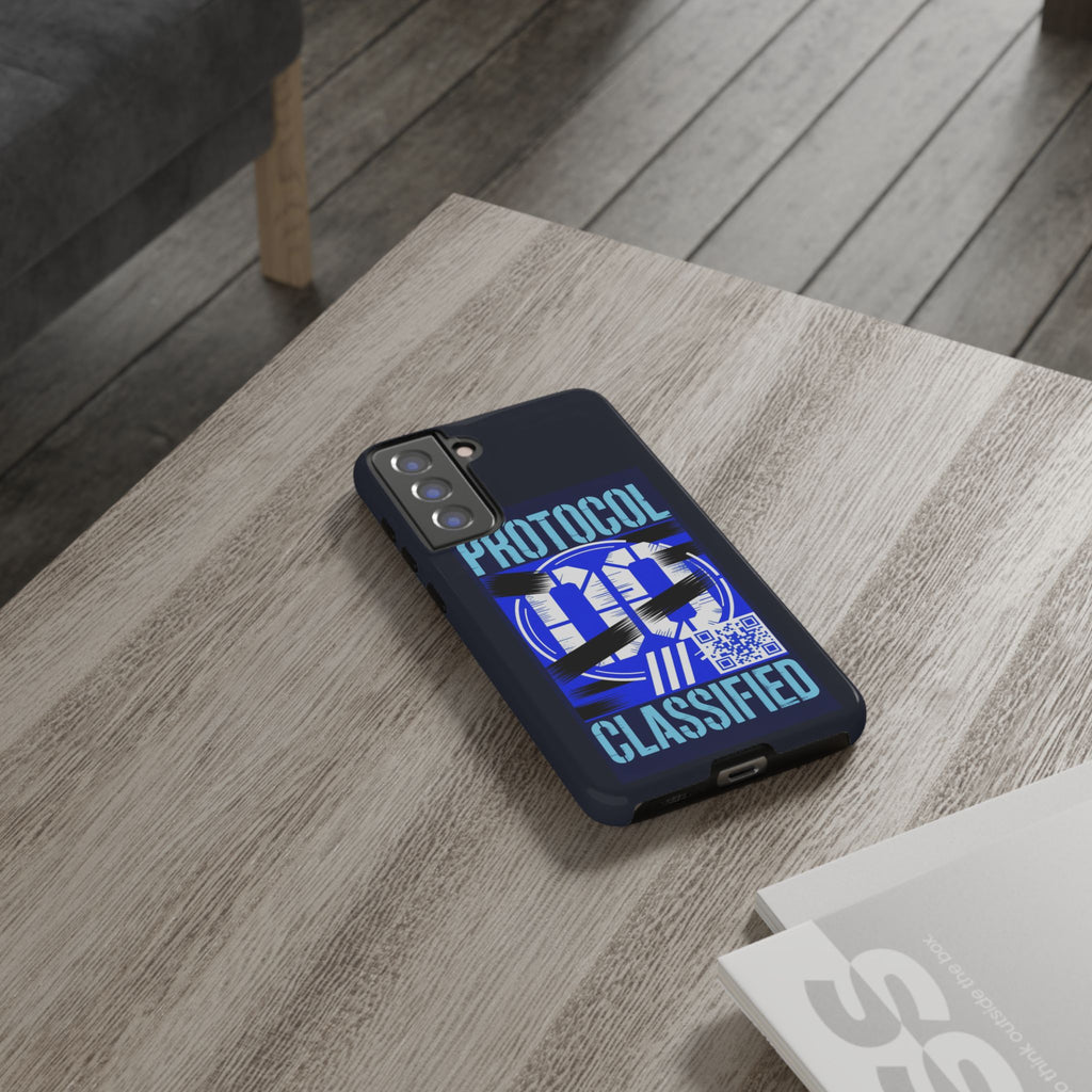 CipherCore Redacted Dual-Layer Phone Case | Digital-Era Identity Accessory