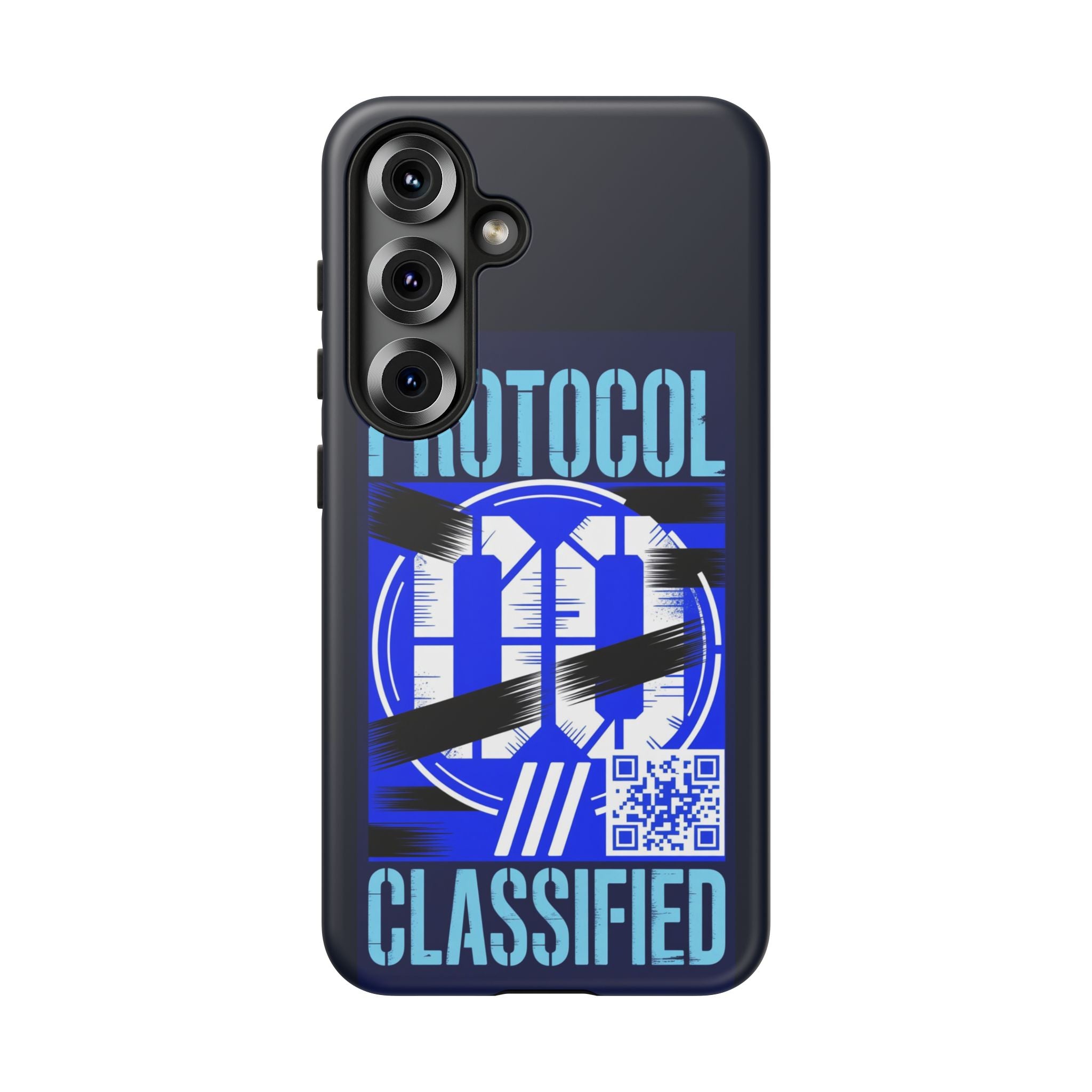 CipherCore Redacted Dual-Layer Phone Case | Digital-Era Identity Accessory