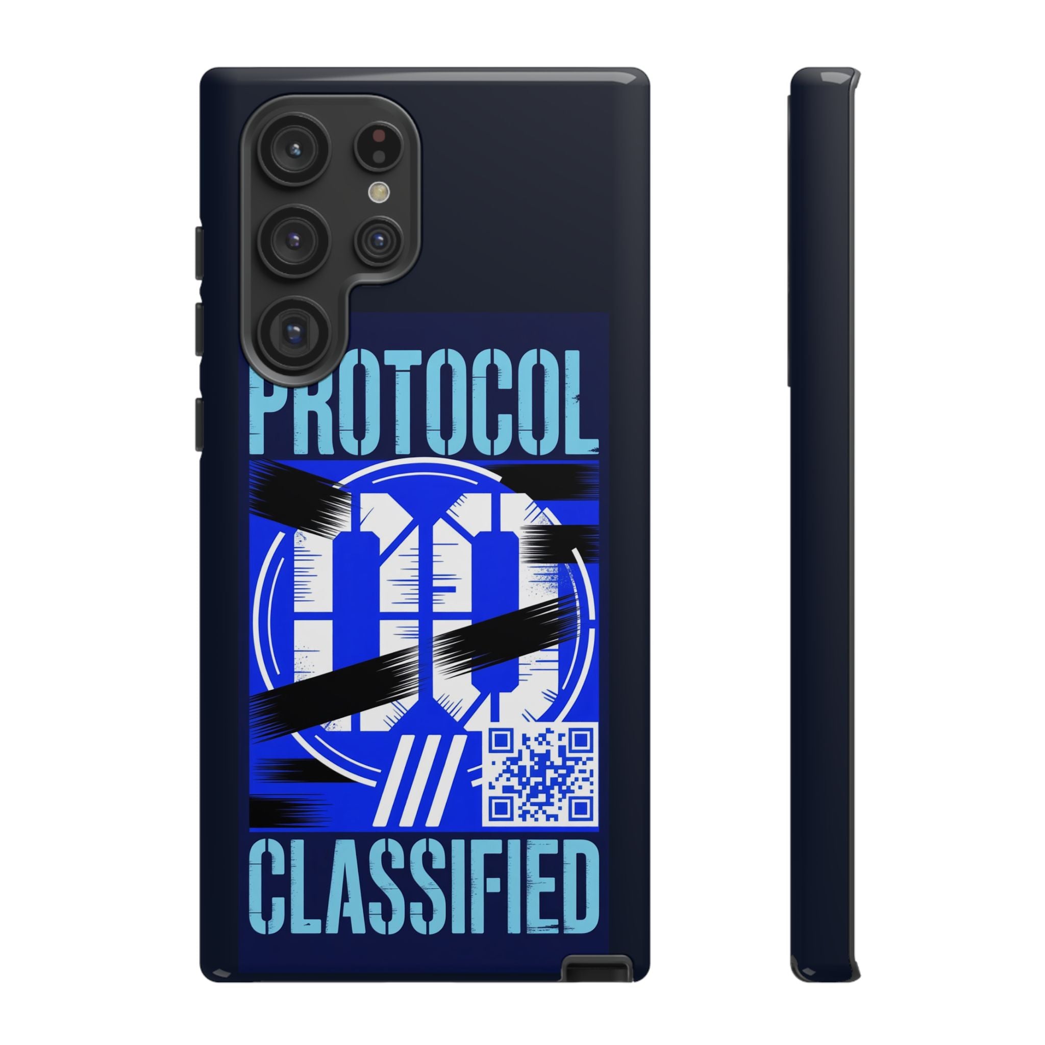 CipherCore Redacted Dual-Layer Phone Case | Digital-Era Identity Accessory