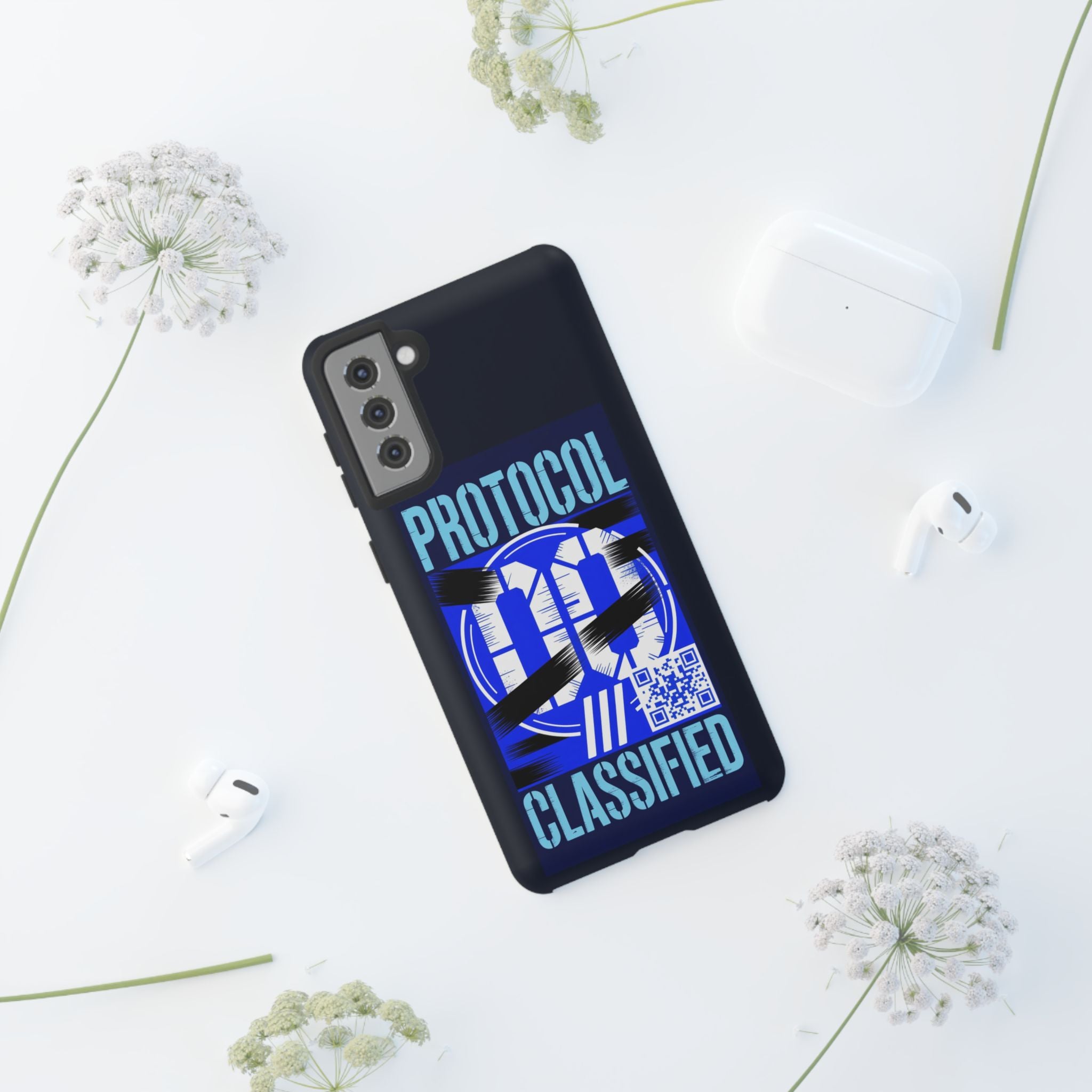 CipherCore Redacted Dual-Layer Phone Case | Digital-Era Identity Accessory