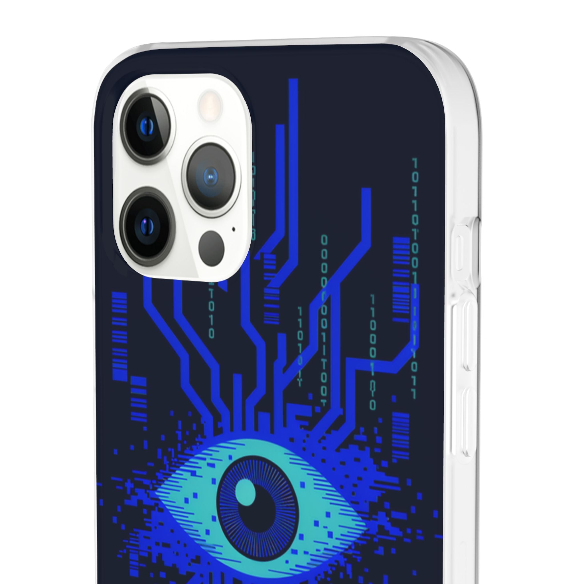 CipherCore Retinal Scan Flexi Phone Case | Digital-Era Identity Accessory