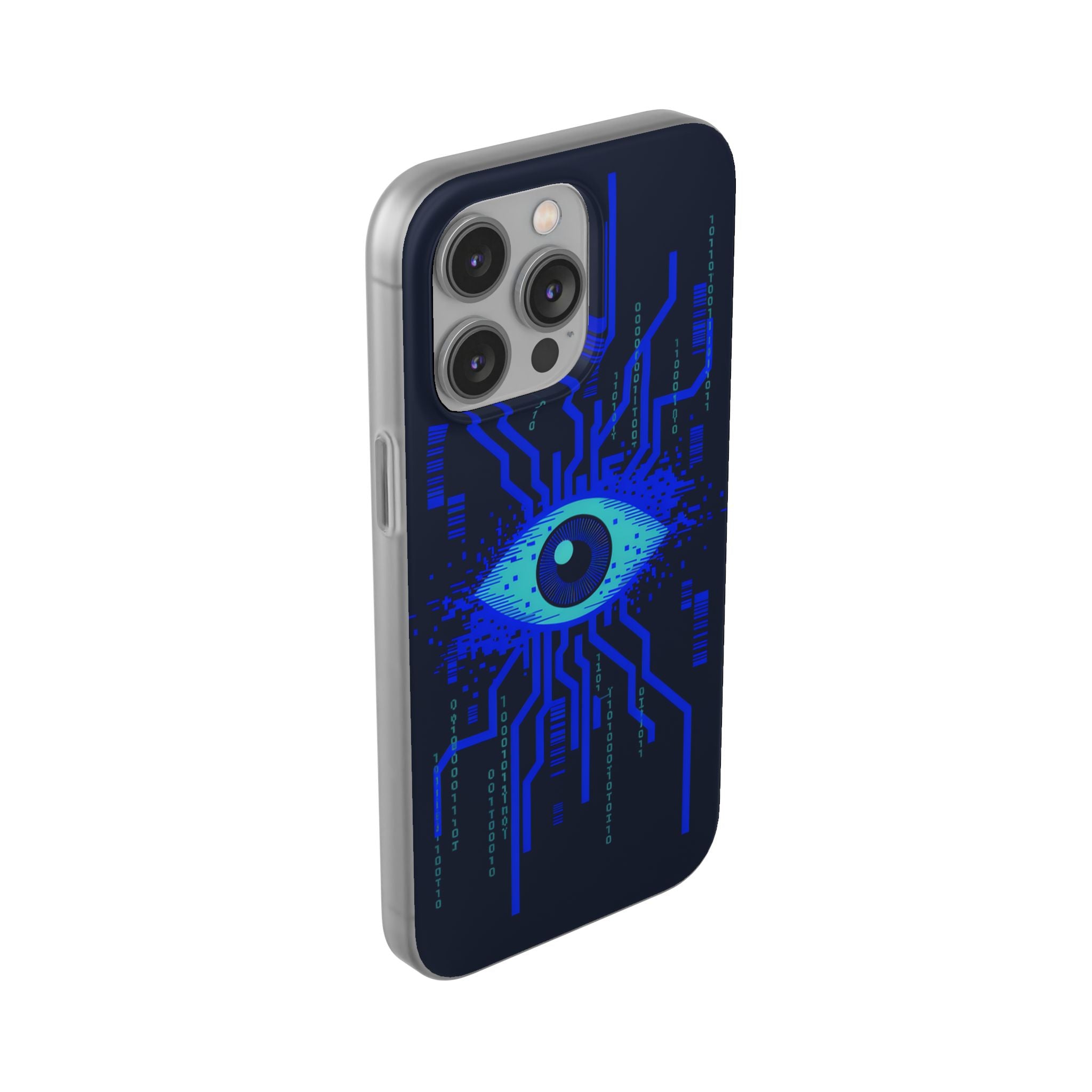 CipherCore Retinal Scan Flexi Phone Case | Digital-Era Identity Accessory