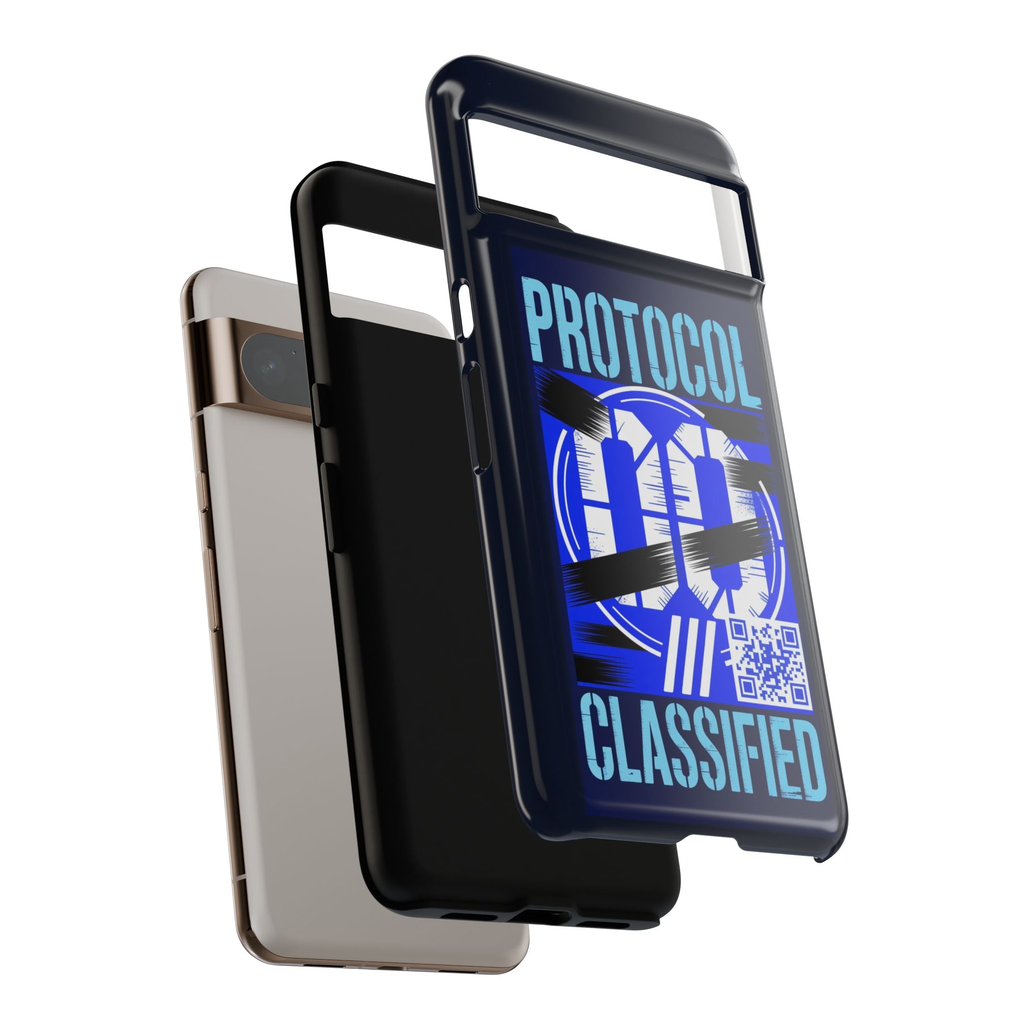 CipherCore Redacted Dual-Layer Phone Case | Digital-Era Identity Accessory