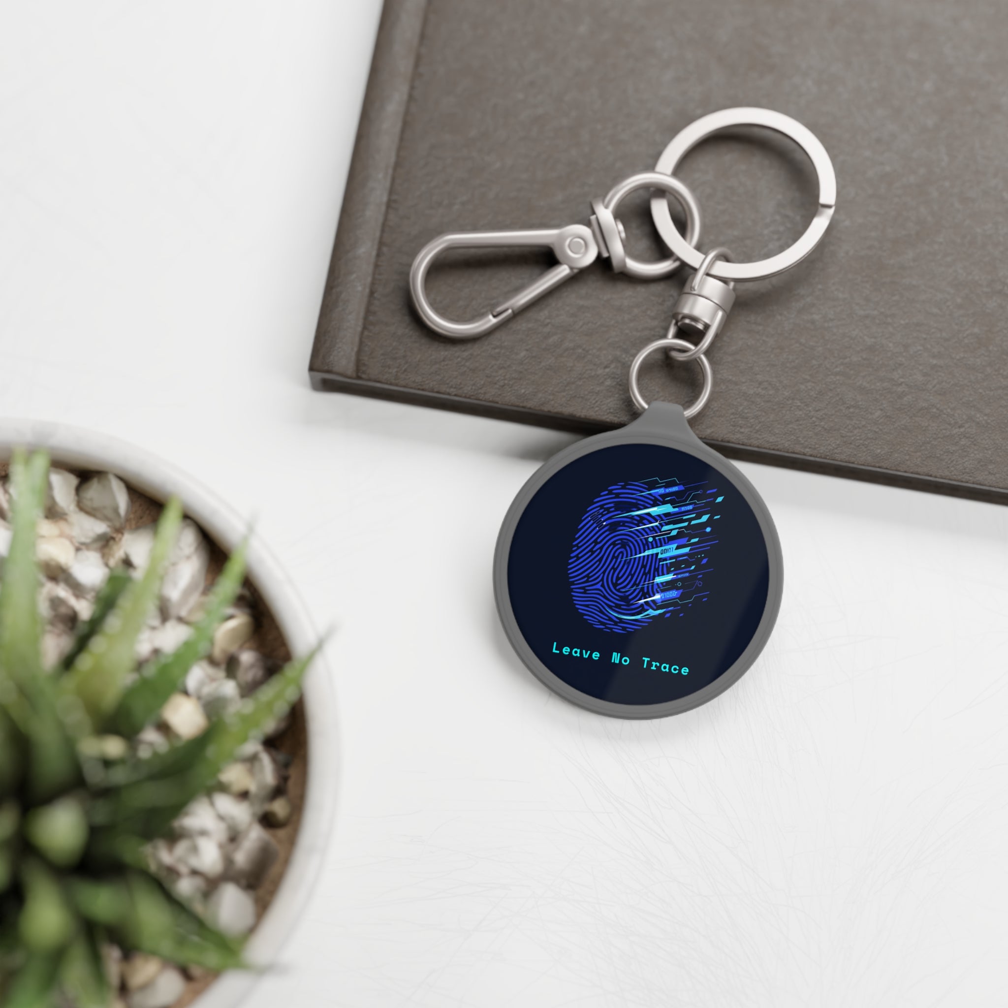 CipherCore Leave No Trace Acrylic Keyring | Cybersecurity Accessory