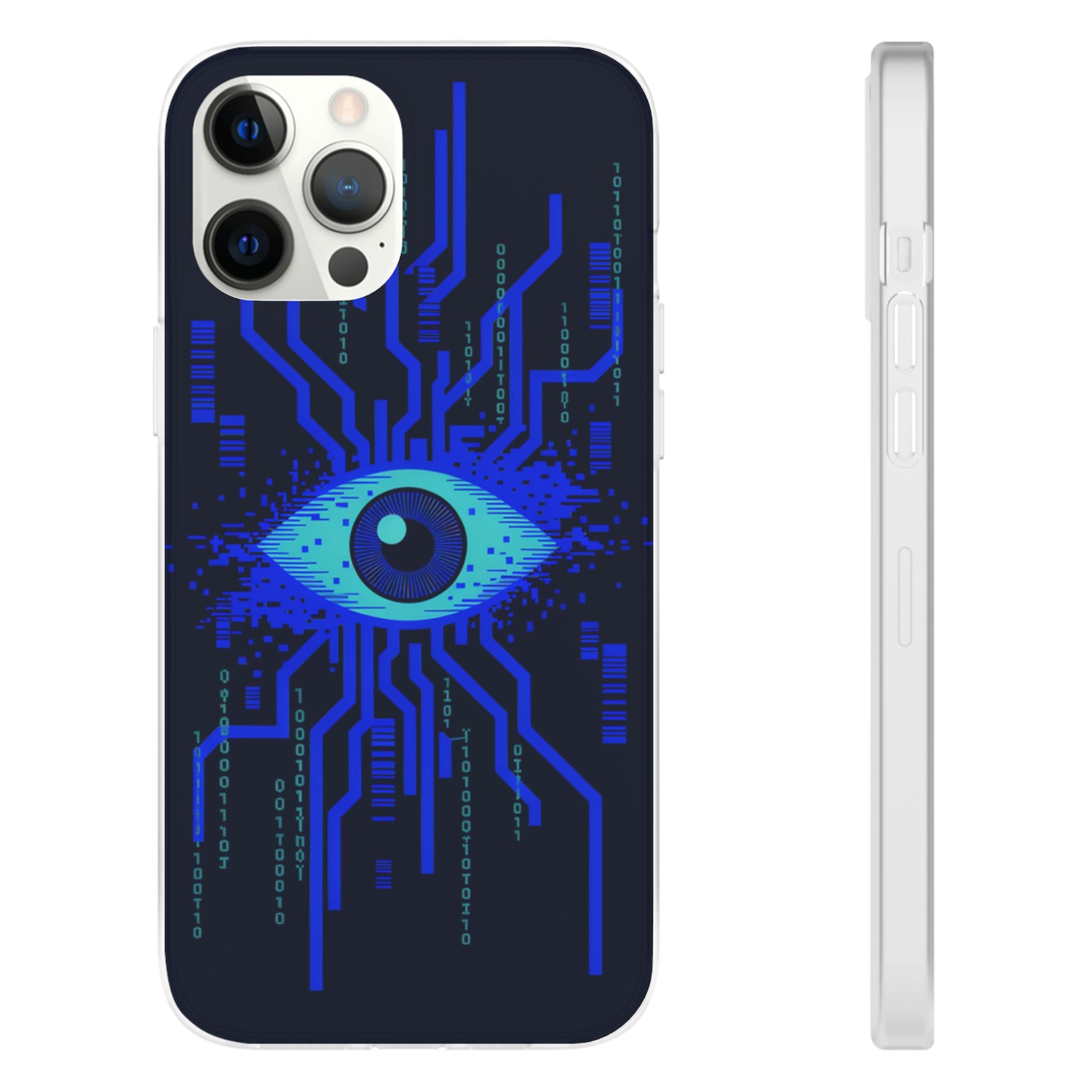 CipherCore Retinal Scan Flexi Phone Case | Digital-Era Identity Accessory