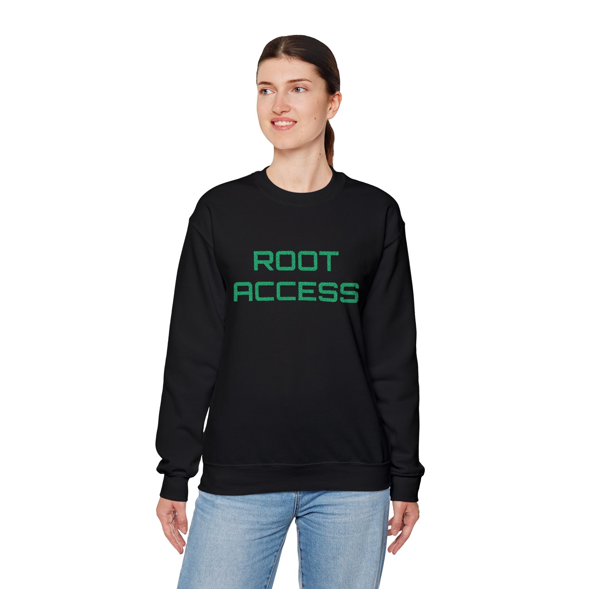 CipherCore Root Access Embroidered Sweatshirt | Digital-Era Identity Wear