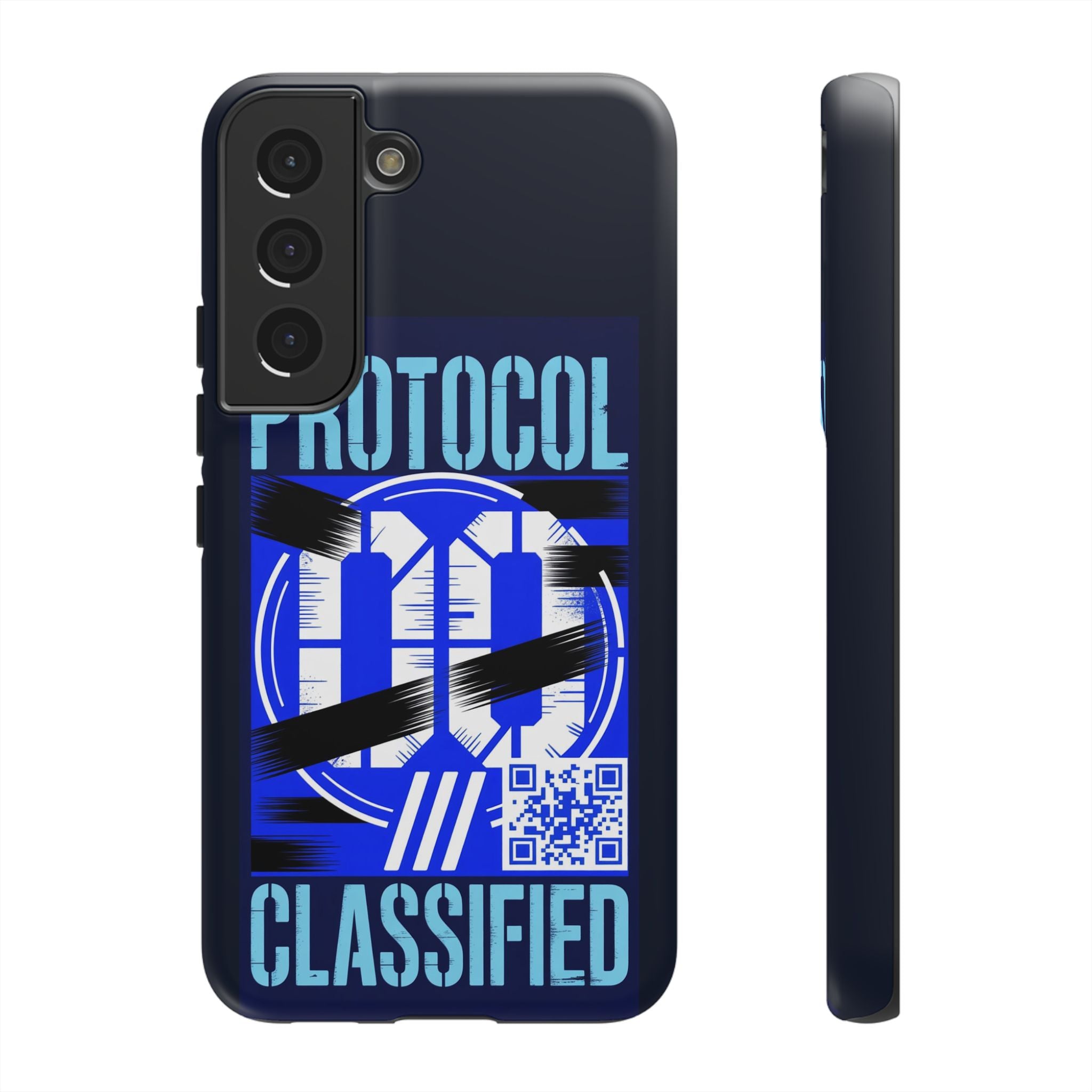 CipherCore Redacted Dual-Layer Phone Case | Digital-Era Identity Accessory