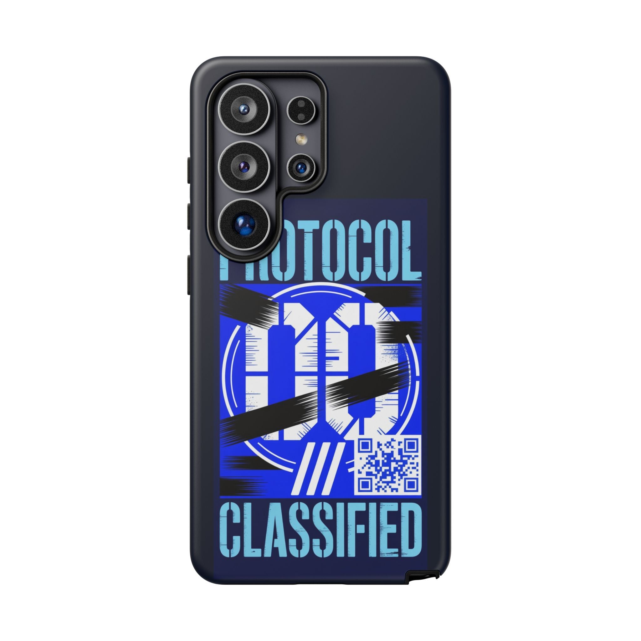 CipherCore Redacted Dual-Layer Phone Case | Digital-Era Identity Accessory