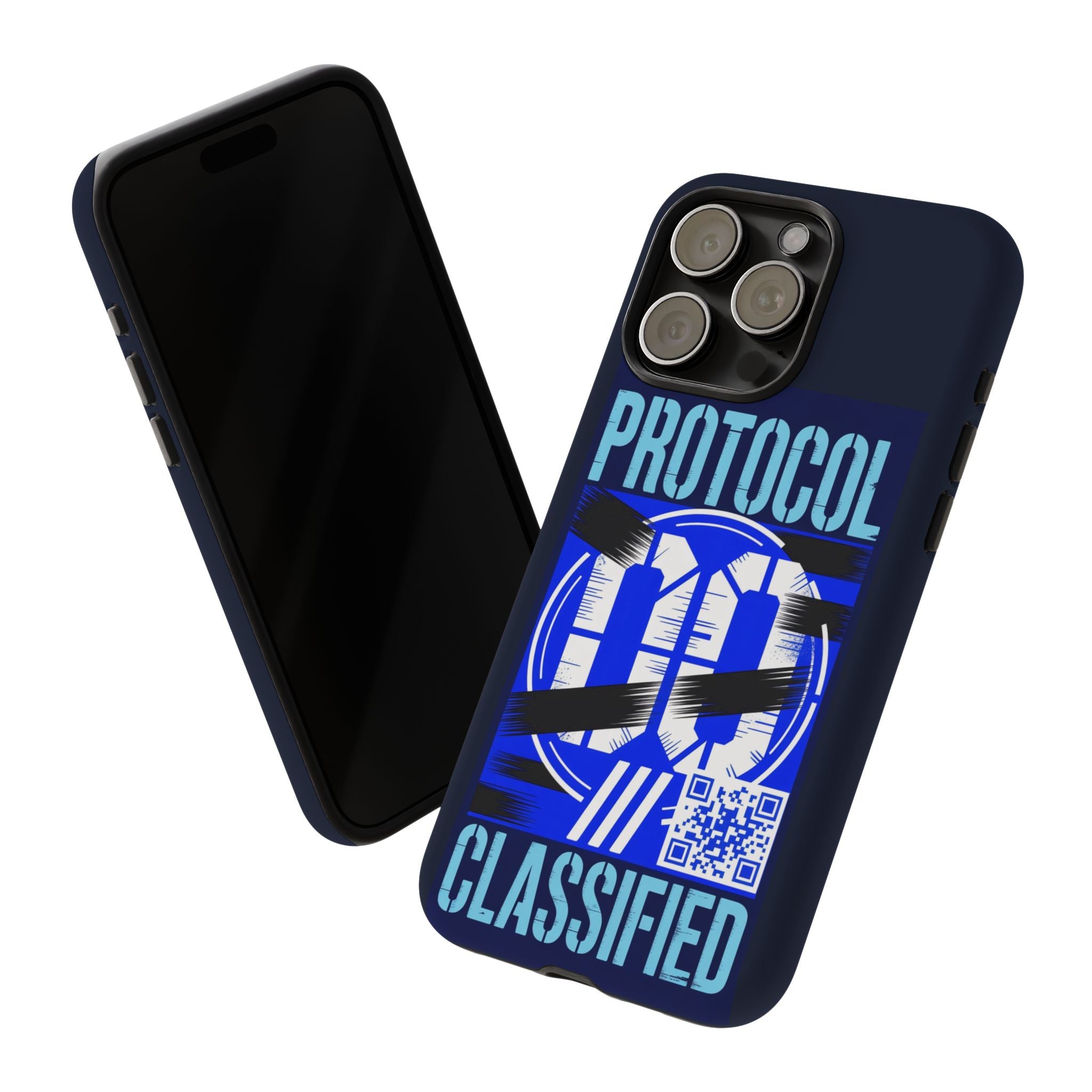 CipherCore Redacted Dual-Layer Phone Case | Digital-Era Identity Accessory