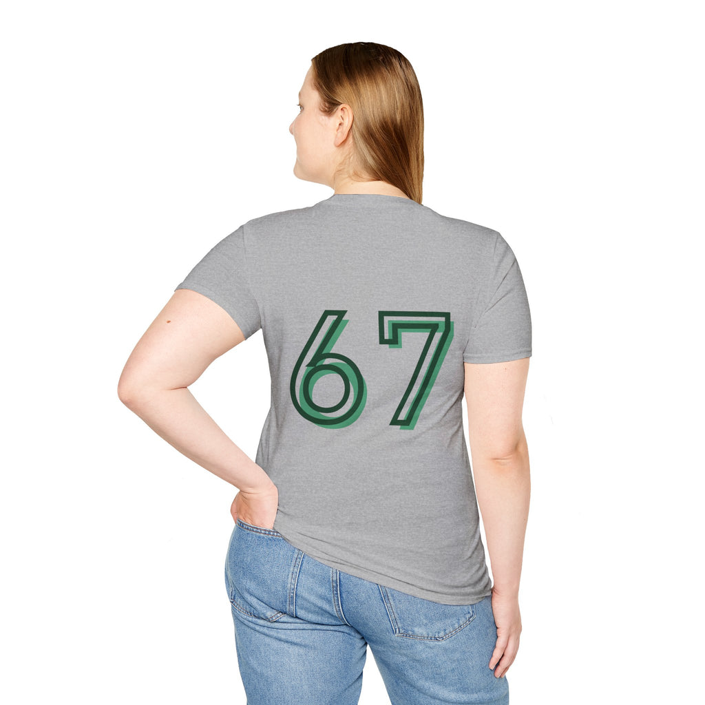 CipherCore 67 Retro Athletic Graphic Tee | Digital-Era Identity Wear