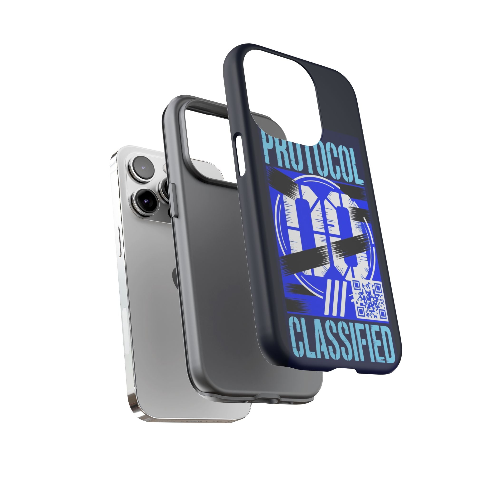CipherCore Redacted Dual-Layer Phone Case | Digital-Era Identity Accessory