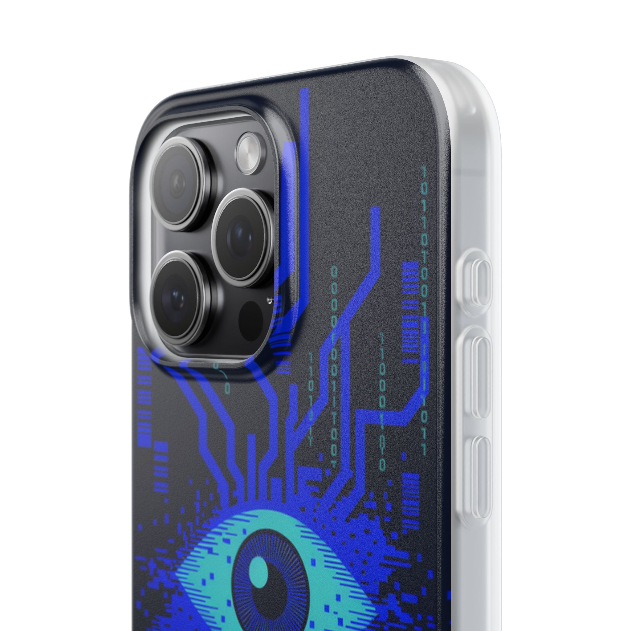 CipherCore Retinal Scan Flexi Phone Case | Digital-Era Identity Accessory
