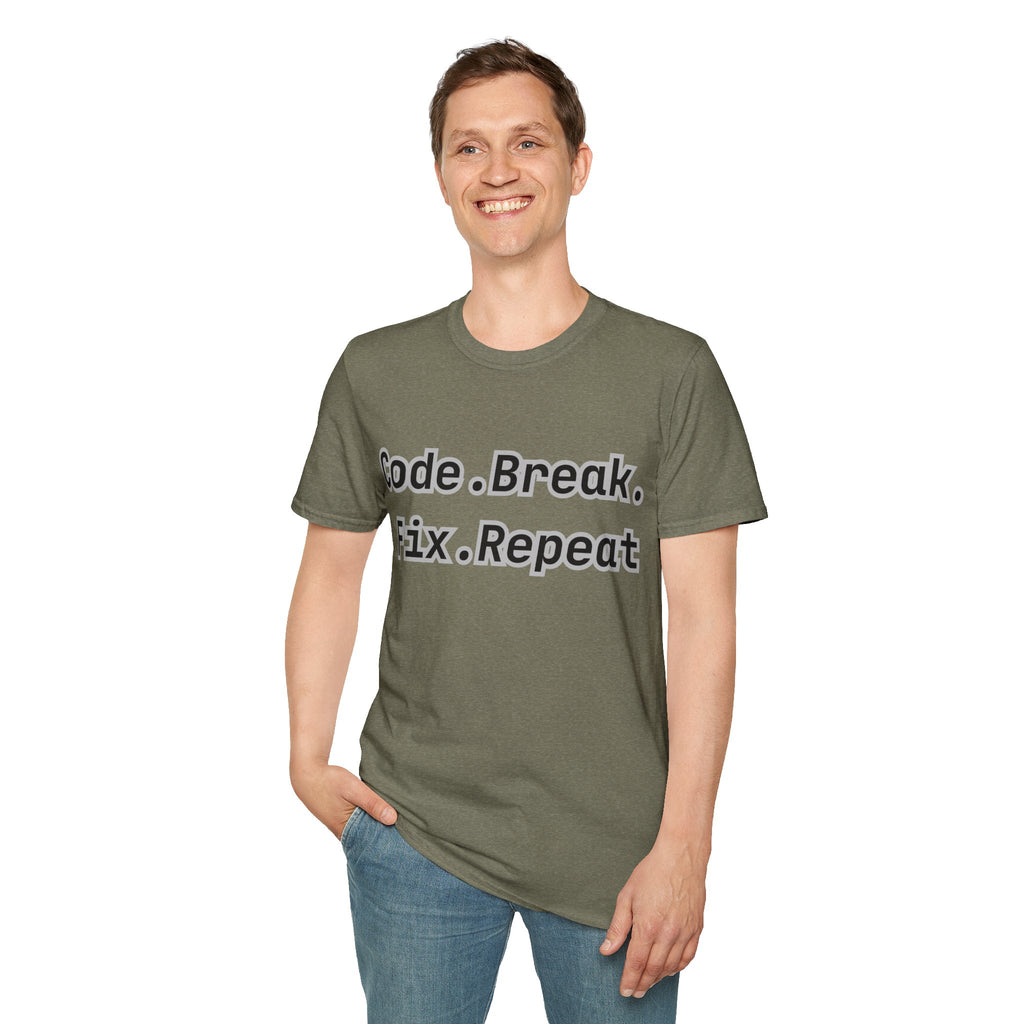 CipherCore Code Break Fix Repeat Graphic Tee | Digital-Era Identity Wear