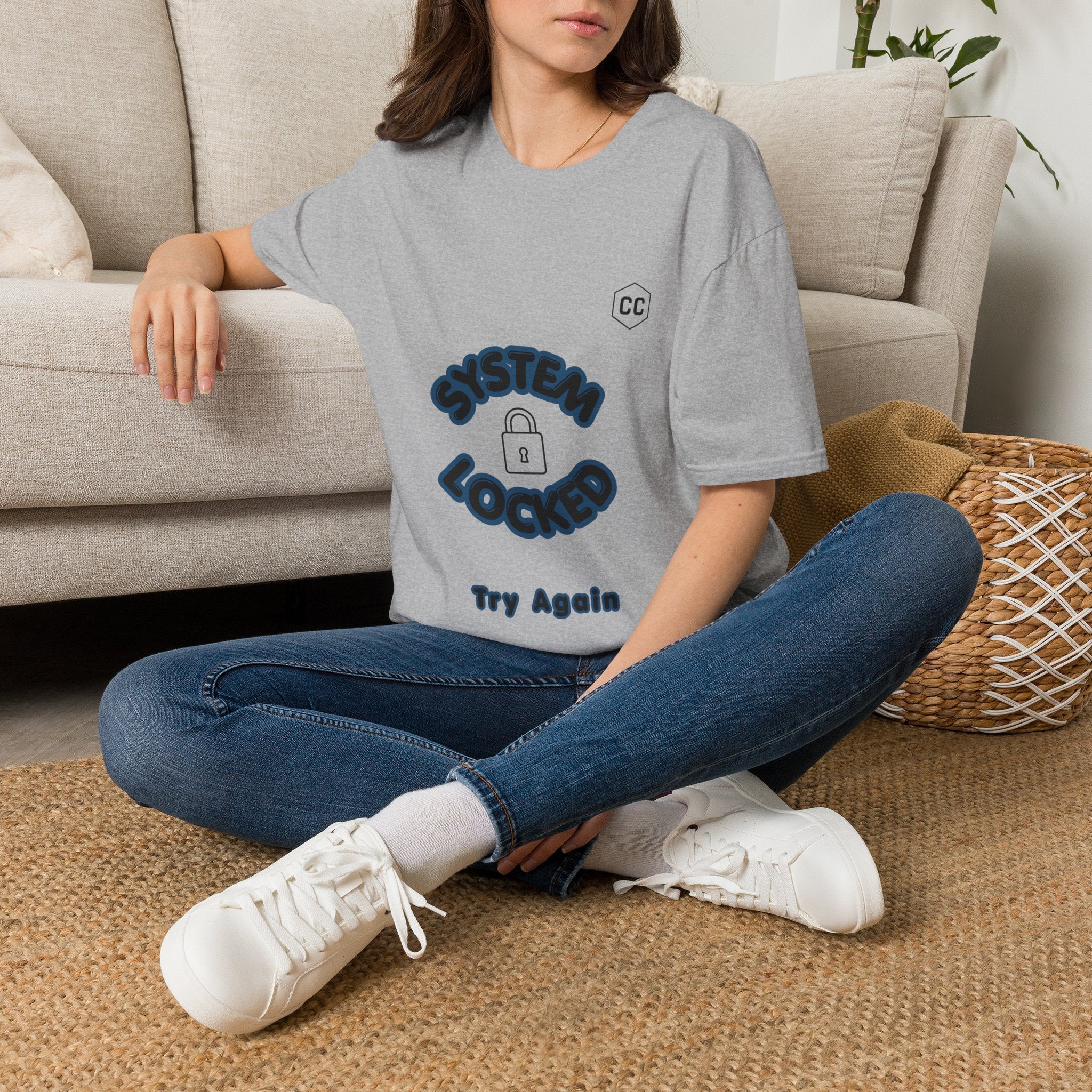 CipherCore System Locked Try Again Graphic Tee | Digital-Era Identity Wear