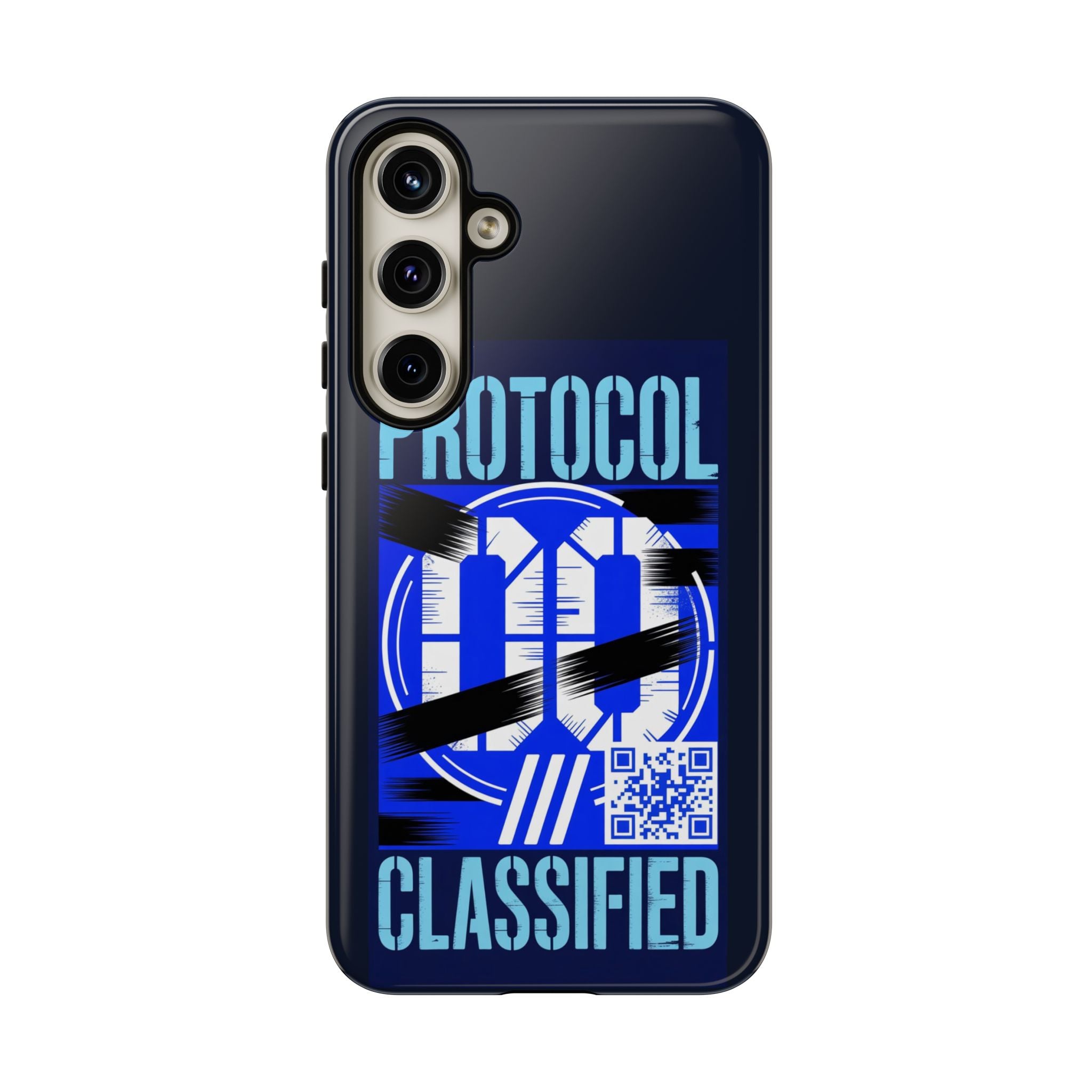 CipherCore Redacted Dual-Layer Phone Case | Digital-Era Identity Accessory