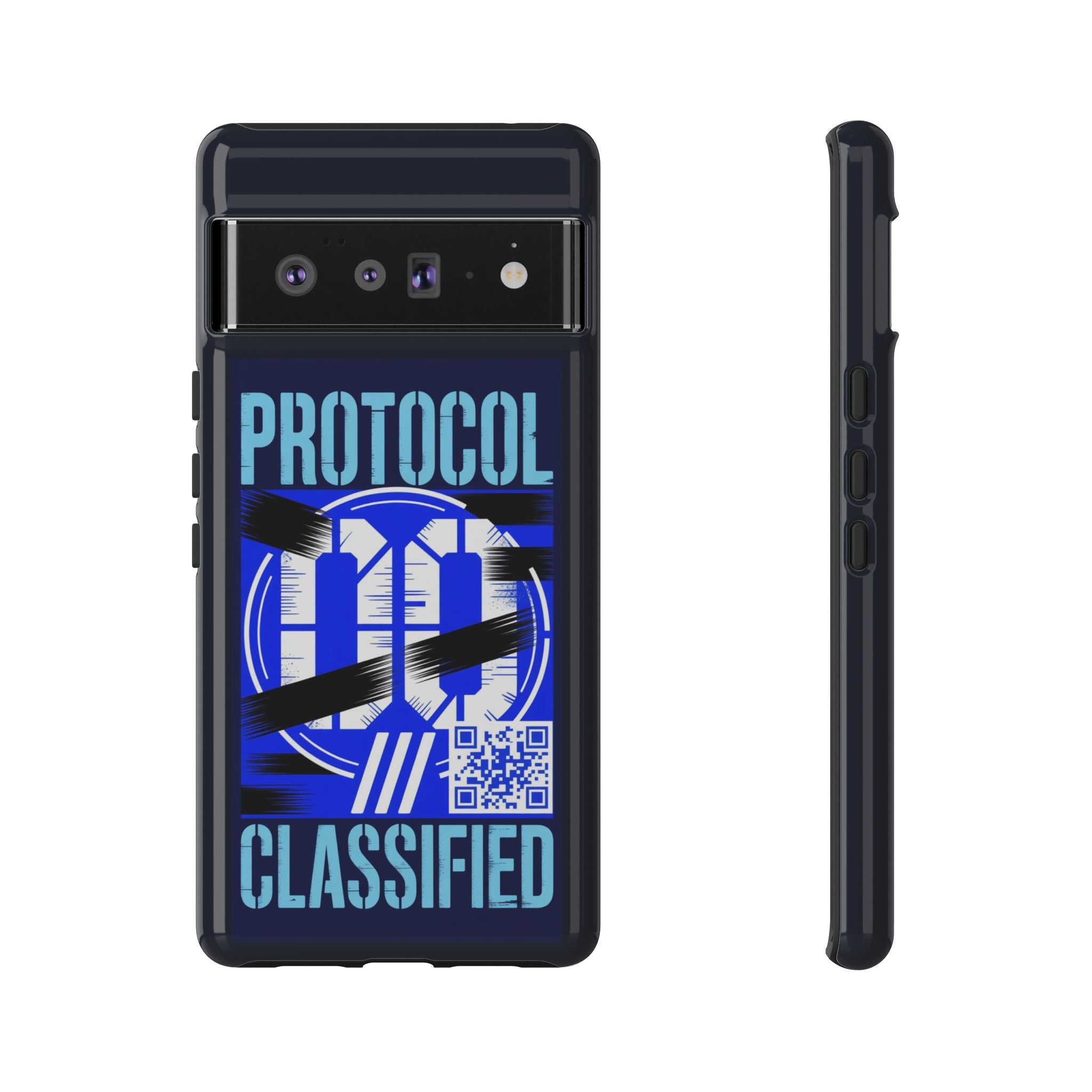 CipherCore Redacted Dual-Layer Phone Case | Digital-Era Identity Accessory
