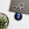 CipherCore Hard Reset Skull Acrylic Keyring | Digital-Era Identity Accessory