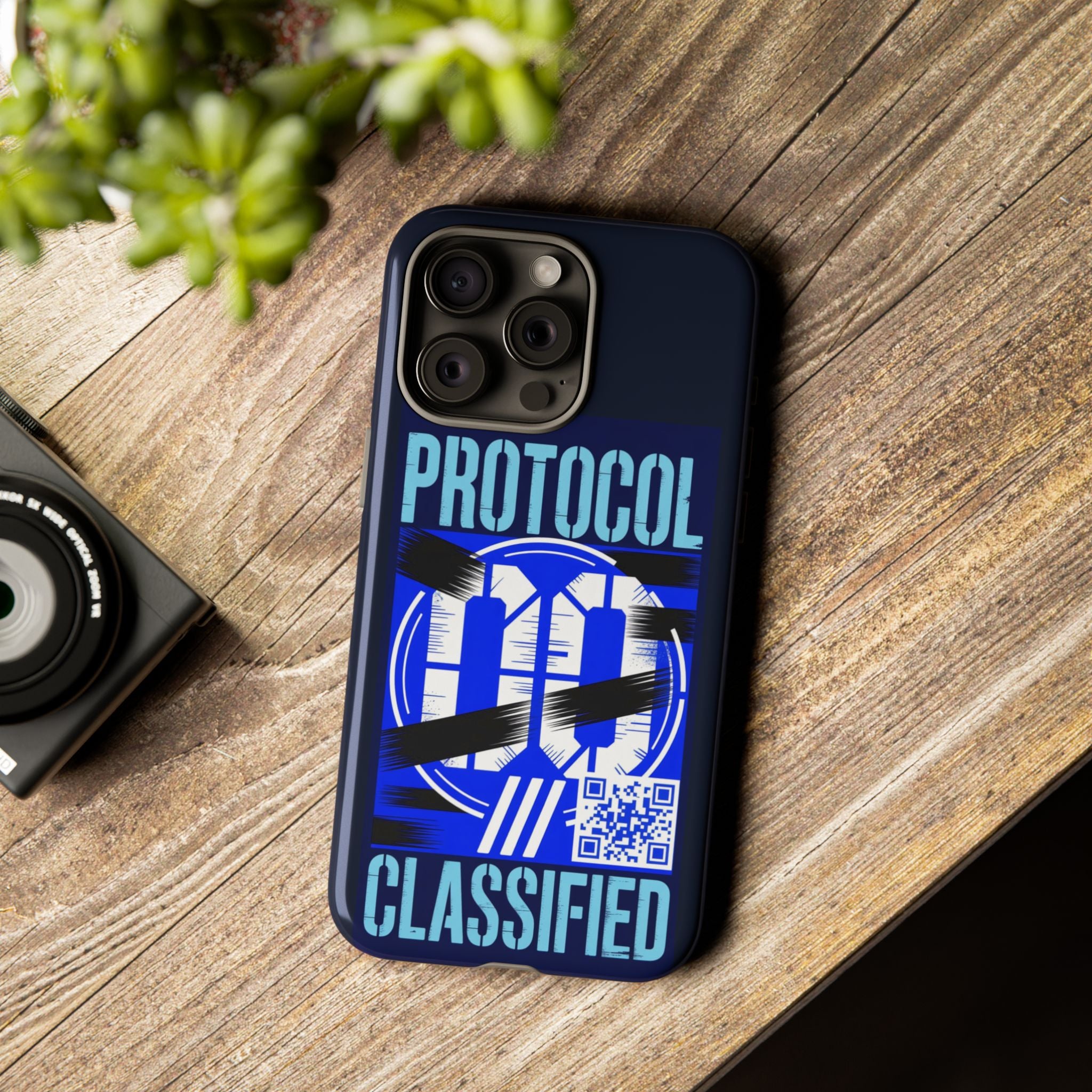 CipherCore Redacted Dual-Layer Phone Case | Digital-Era Identity Accessory