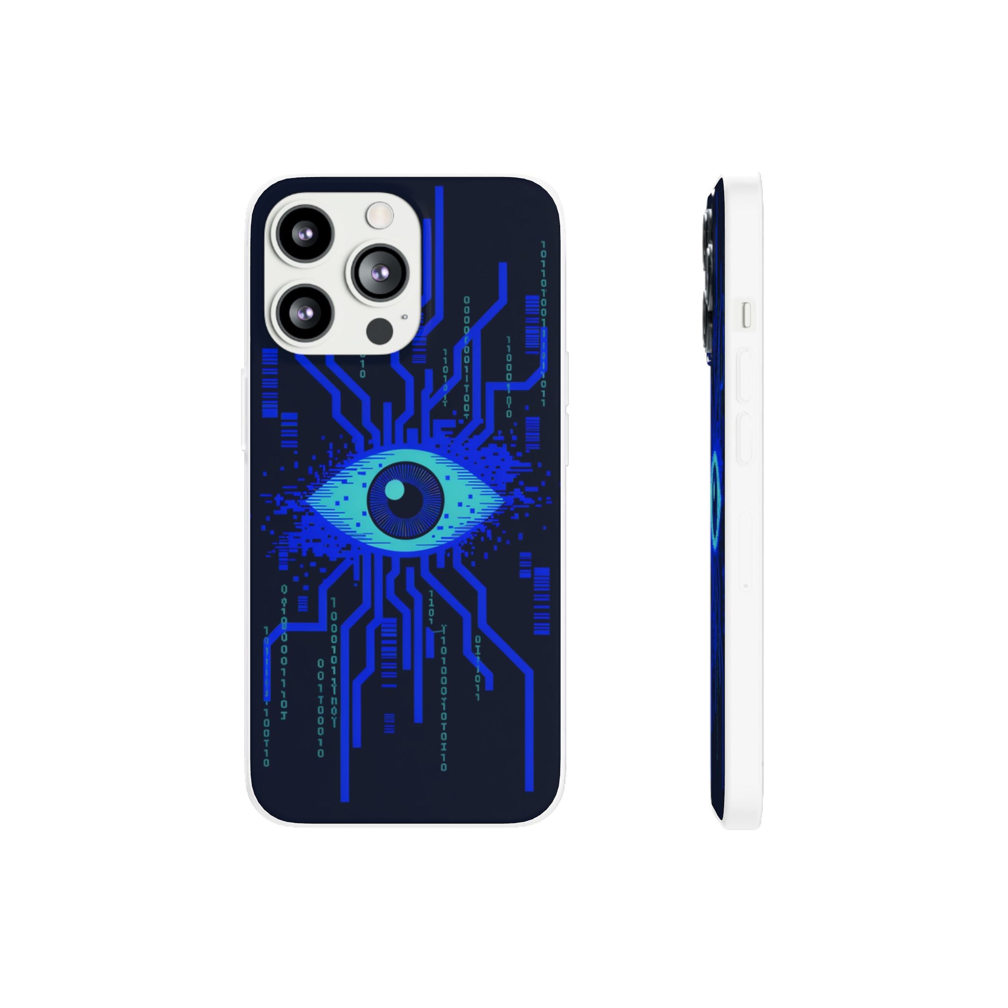 CipherCore Retinal Scan Flexi Phone Case | Digital-Era Identity Accessory