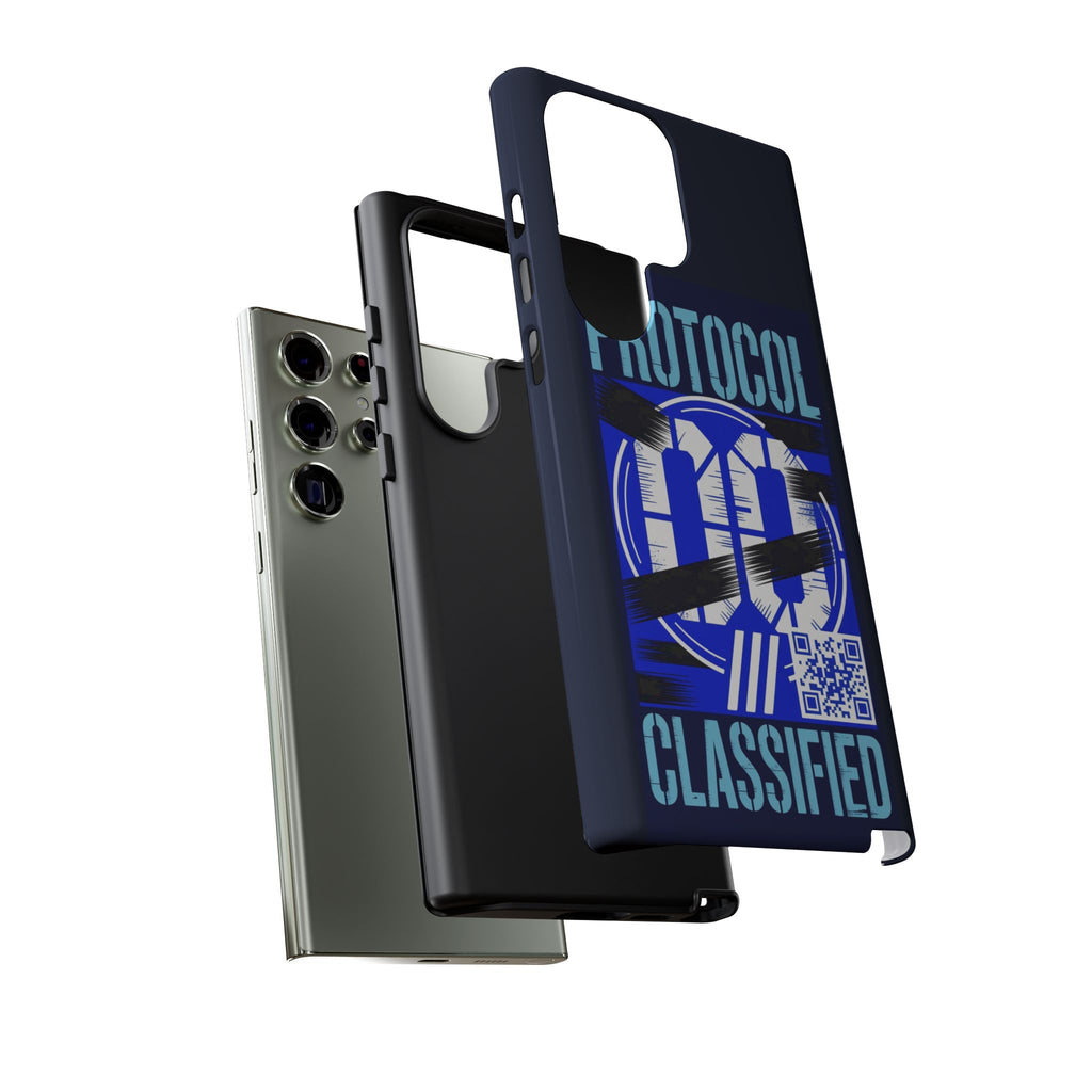 CipherCore Redacted Dual-Layer Phone Case | Digital-Era Identity Accessory