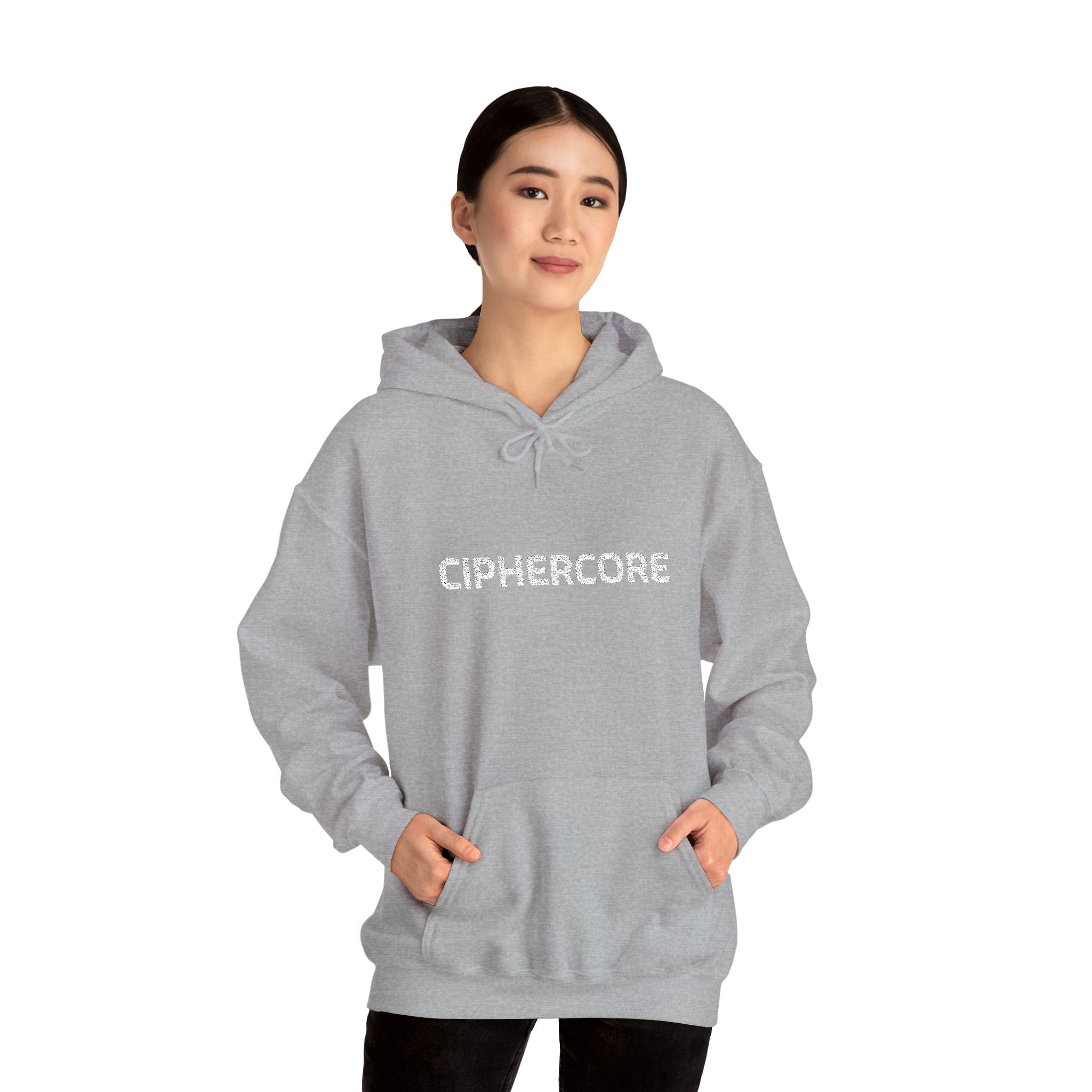 CipherCore Embroidered Wordmark Hoodie | Digital-Era Identity Wear