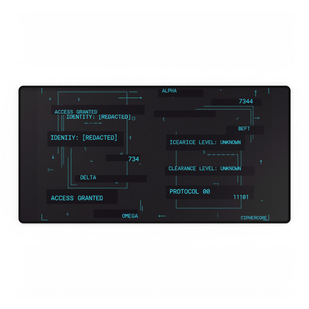 CipherCore Terminal Desk Mat — Command Surface for the Digital Operator