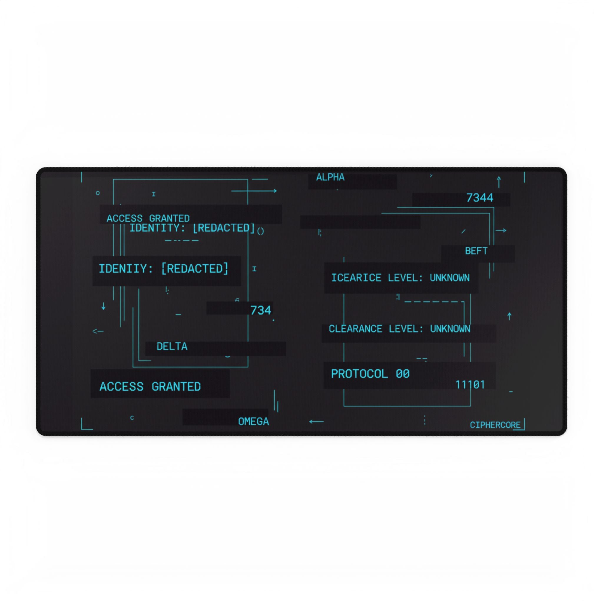 CipherCore Terminal Desk Mat — Command Surface for the Digital Operator