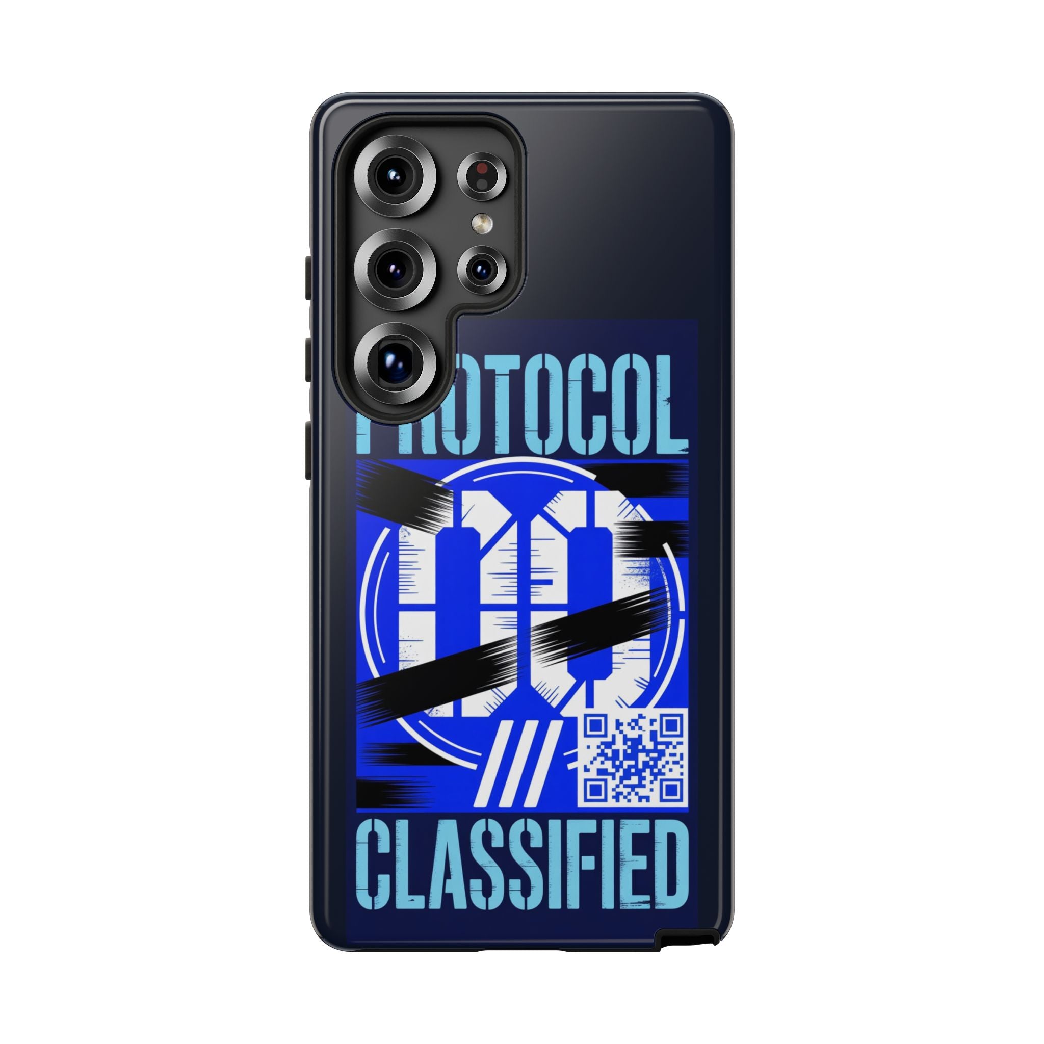 CipherCore Redacted Dual-Layer Phone Case | Digital-Era Identity Accessory