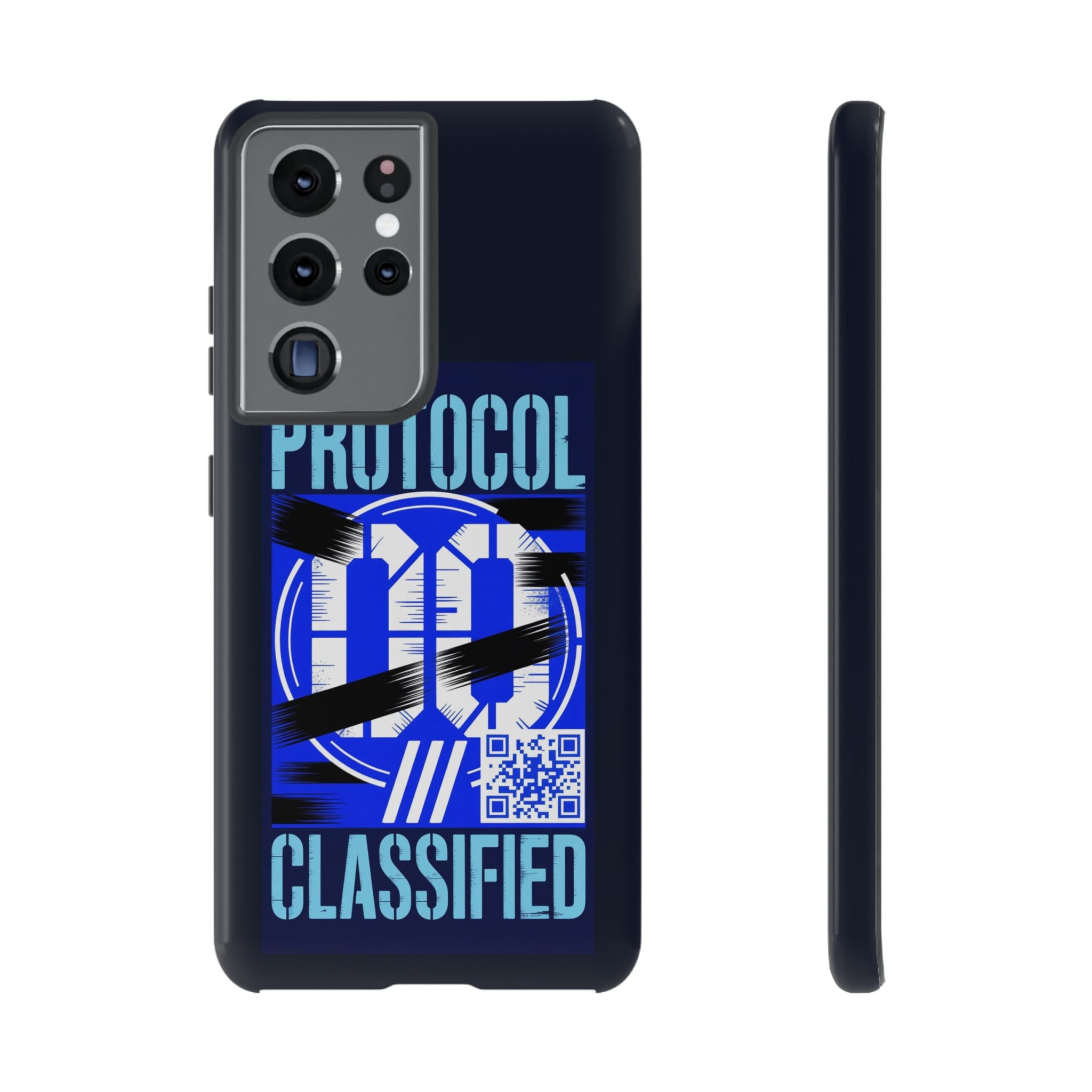CipherCore Redacted Dual-Layer Phone Case | Digital-Era Identity Accessory