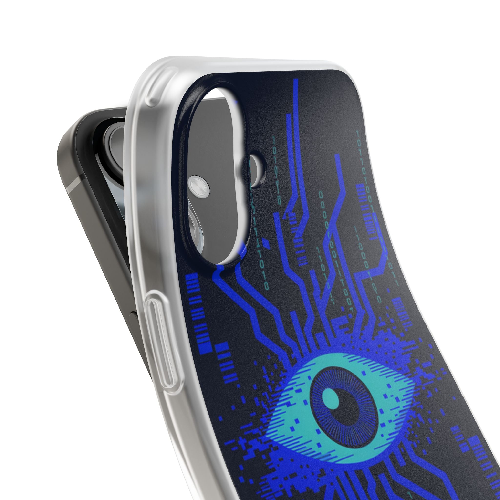 CipherCore Retinal Scan Flexi Phone Case | Digital-Era Identity Accessory