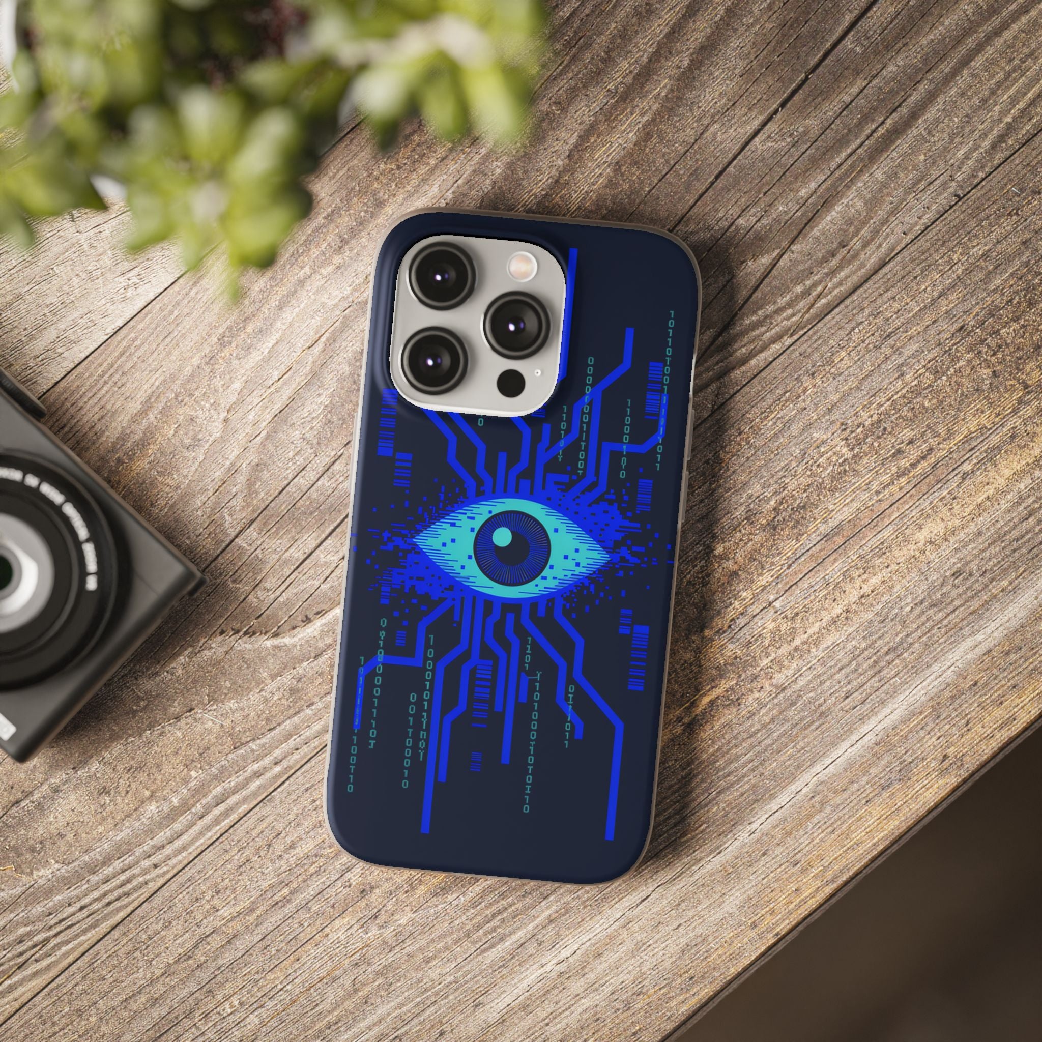 CipherCore Retinal Scan Flexi Phone Case | Digital-Era Identity Accessory