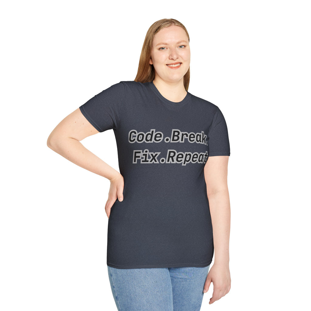 CipherCore Code Break Fix Repeat Graphic Tee | Digital-Era Identity Wear