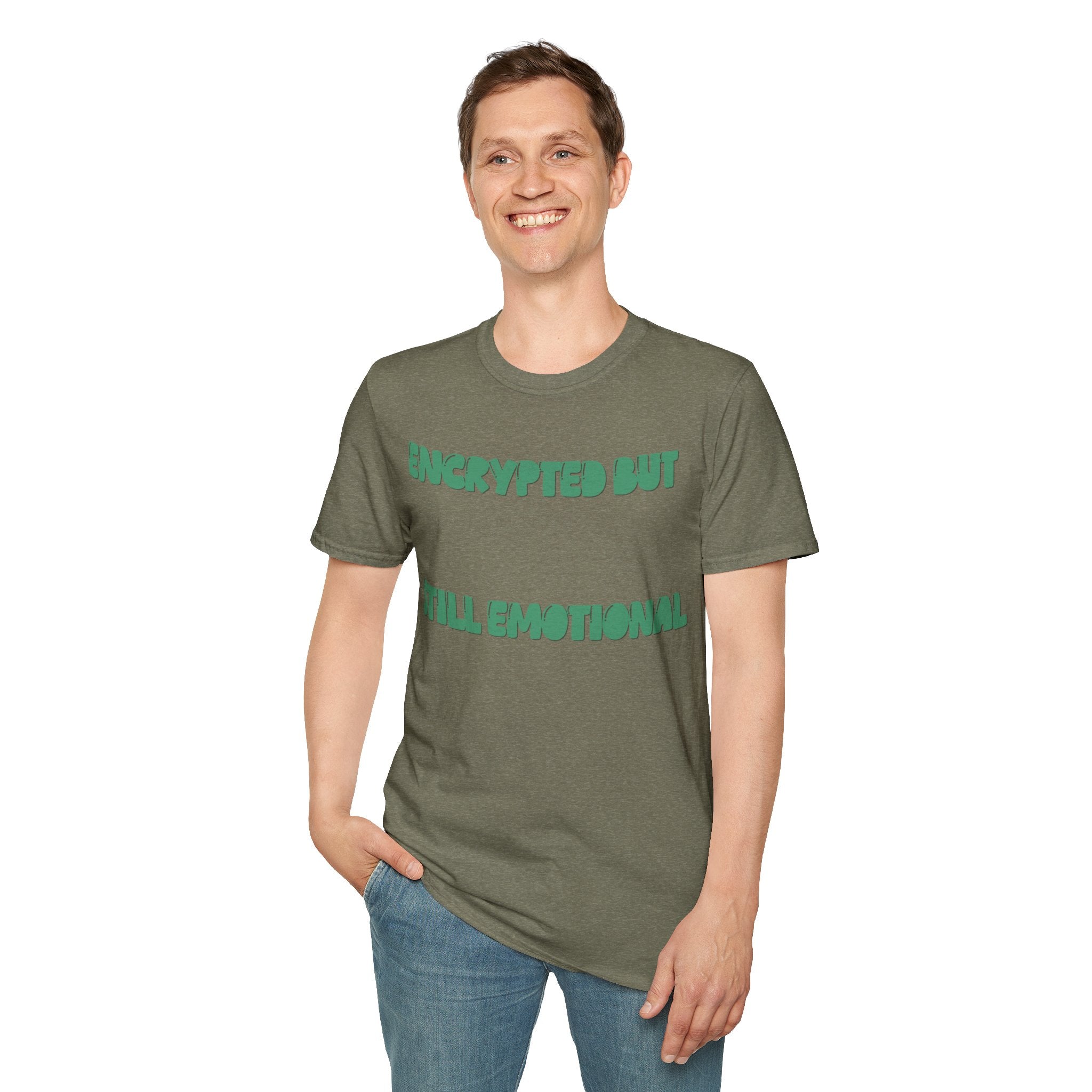 CipherCore Encrypted But Still Emotional Graphic Tee | Digital-Era Identity Wear