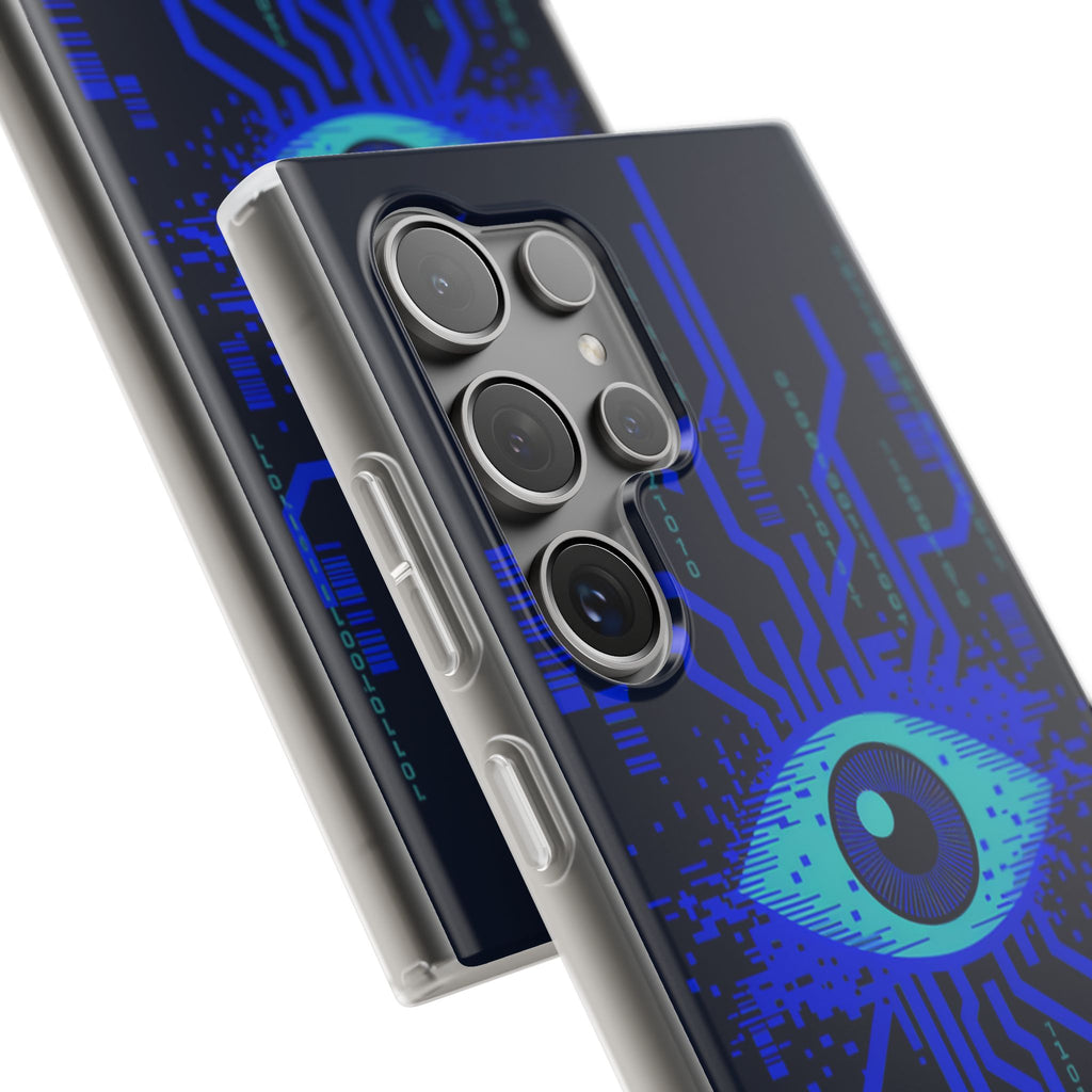 CipherCore Retinal Scan Flexi Phone Case | Digital-Era Identity Accessory