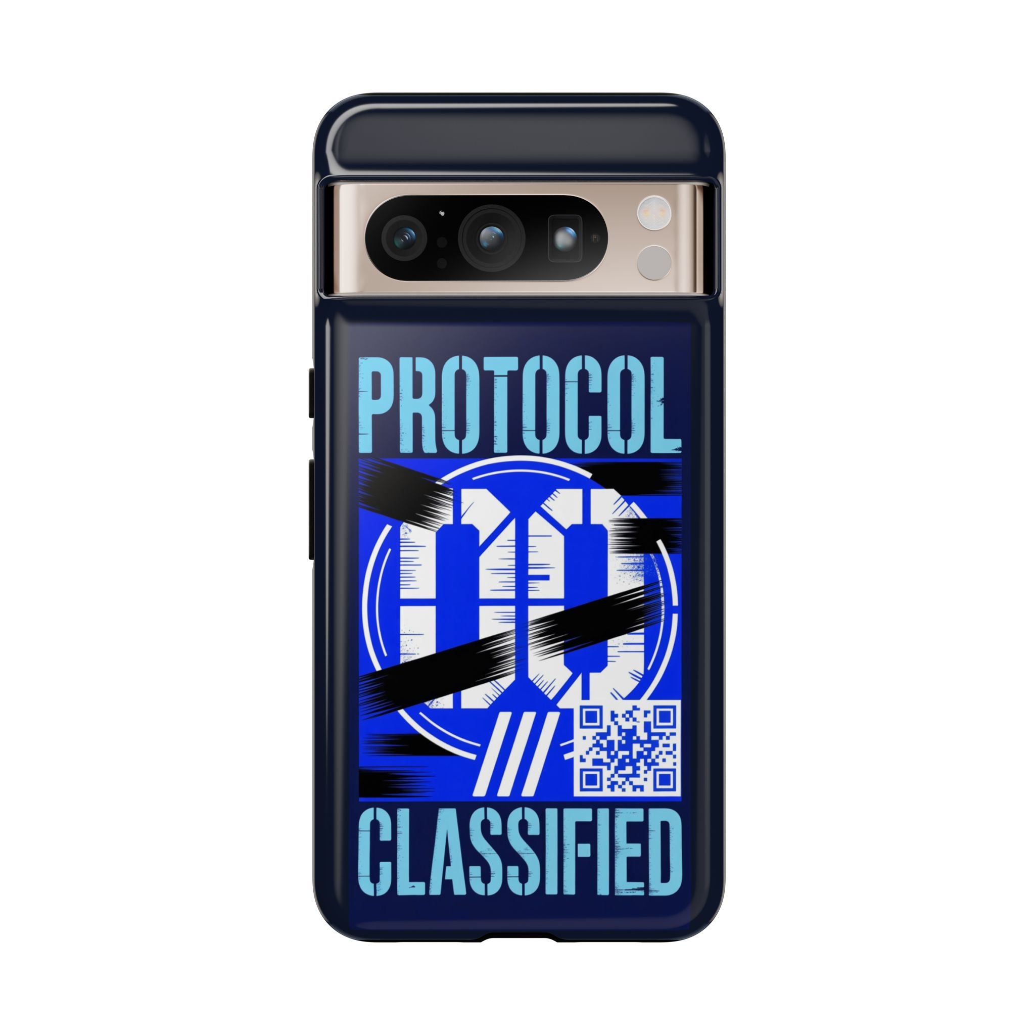 CipherCore Redacted Dual-Layer Phone Case | Digital-Era Identity Accessory