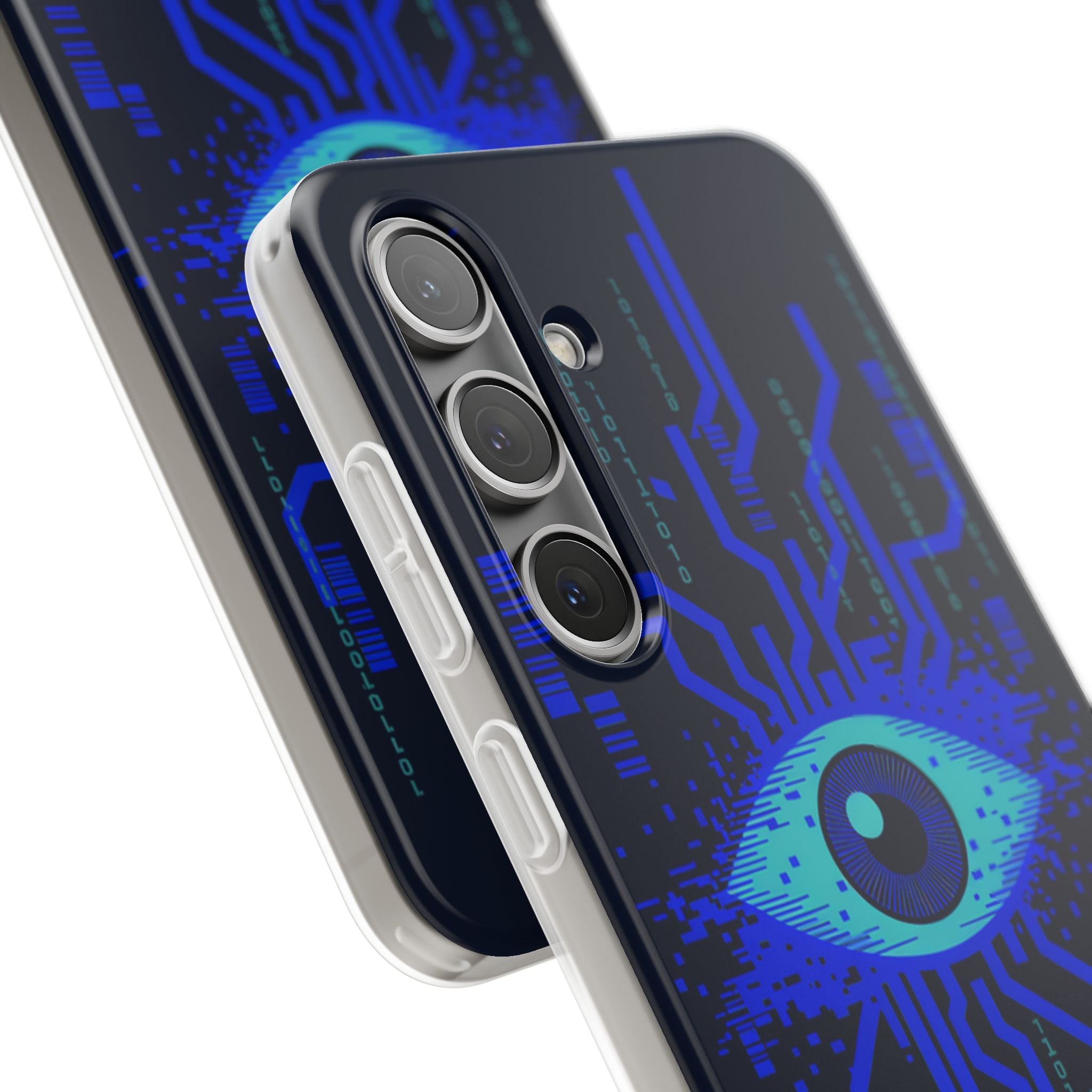 CipherCore Retinal Scan Flexi Phone Case | Digital-Era Identity Accessory