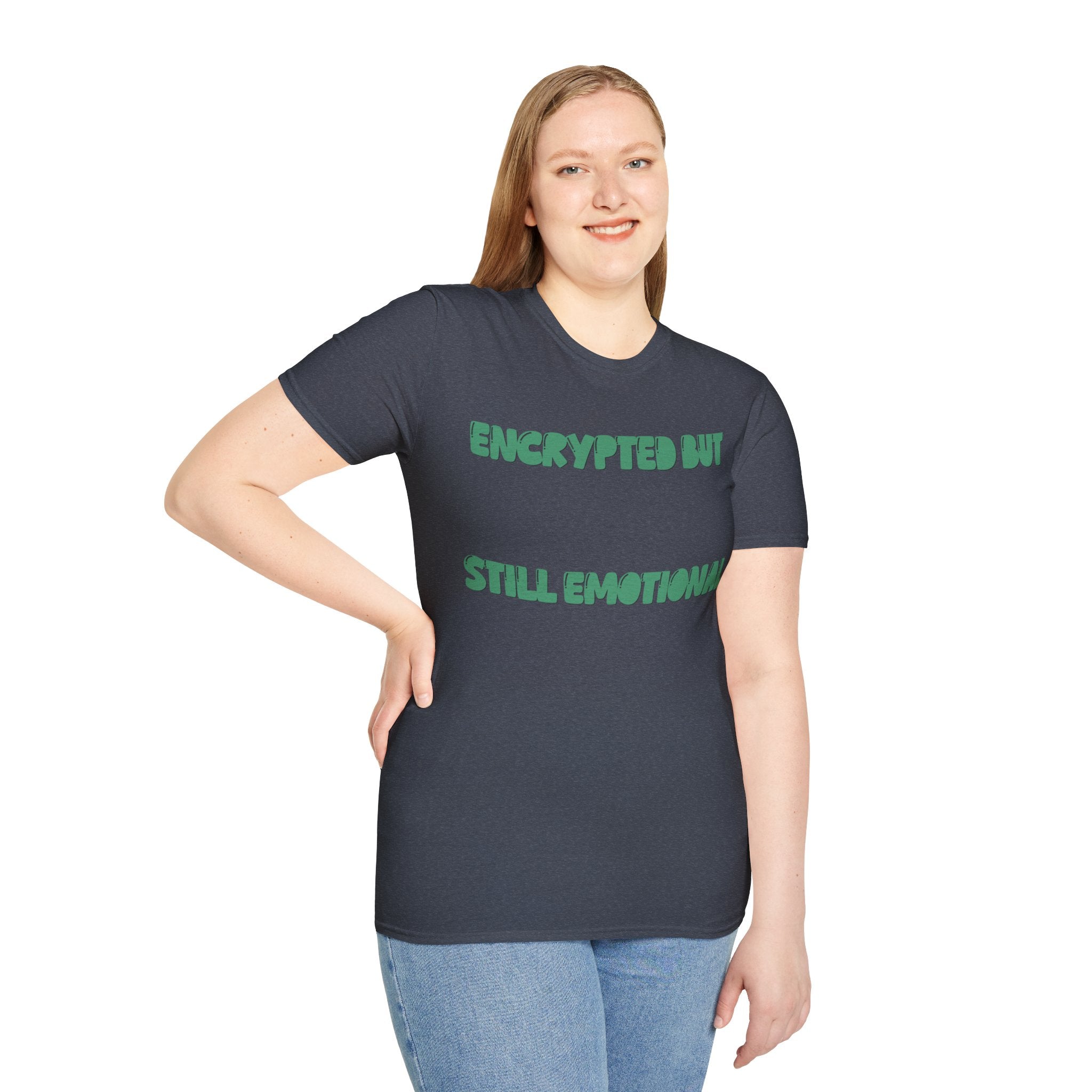 CipherCore Encrypted But Still Emotional Graphic Tee | Digital-Era Identity Wear