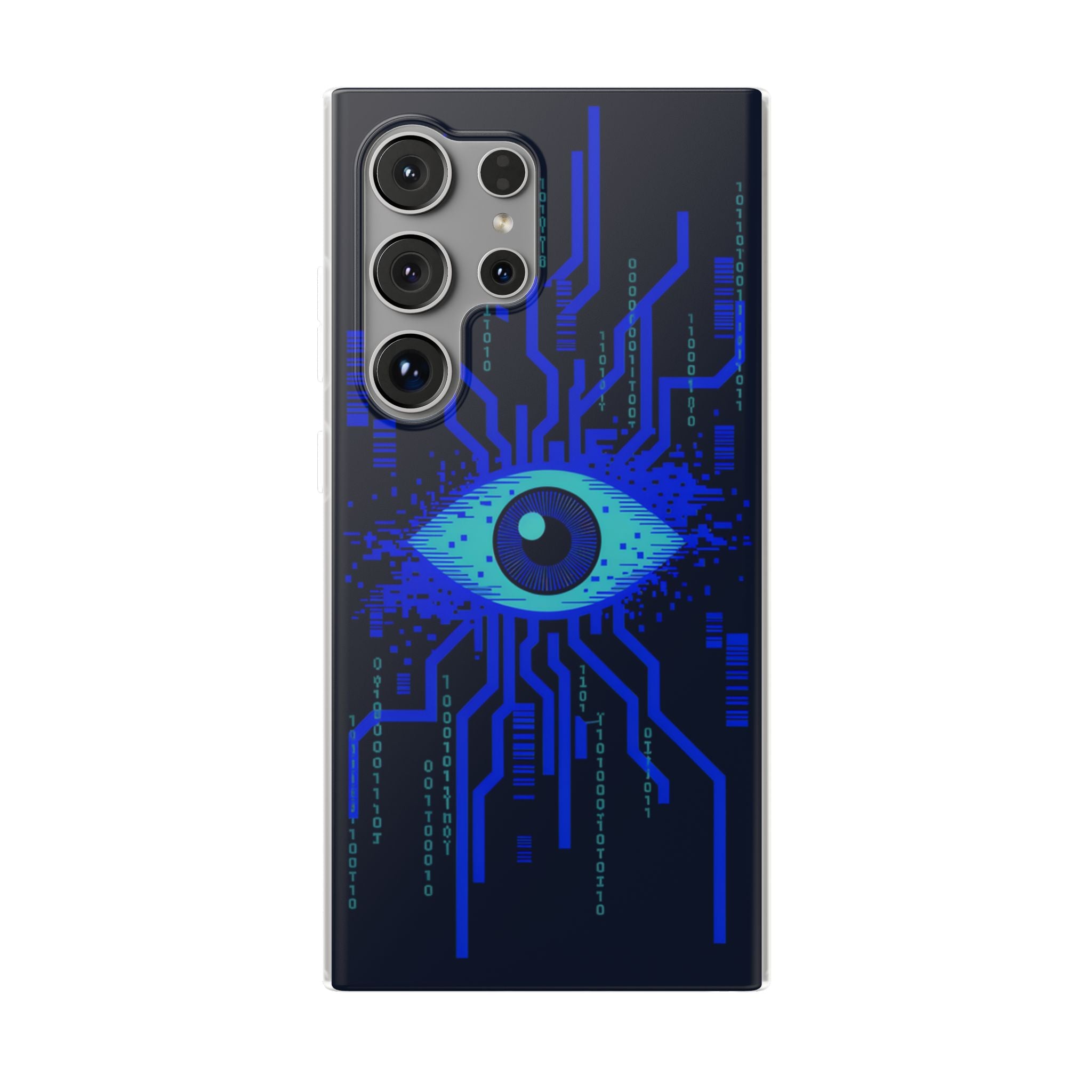 CipherCore Retinal Scan Flexi Phone Case | Digital-Era Identity Accessory