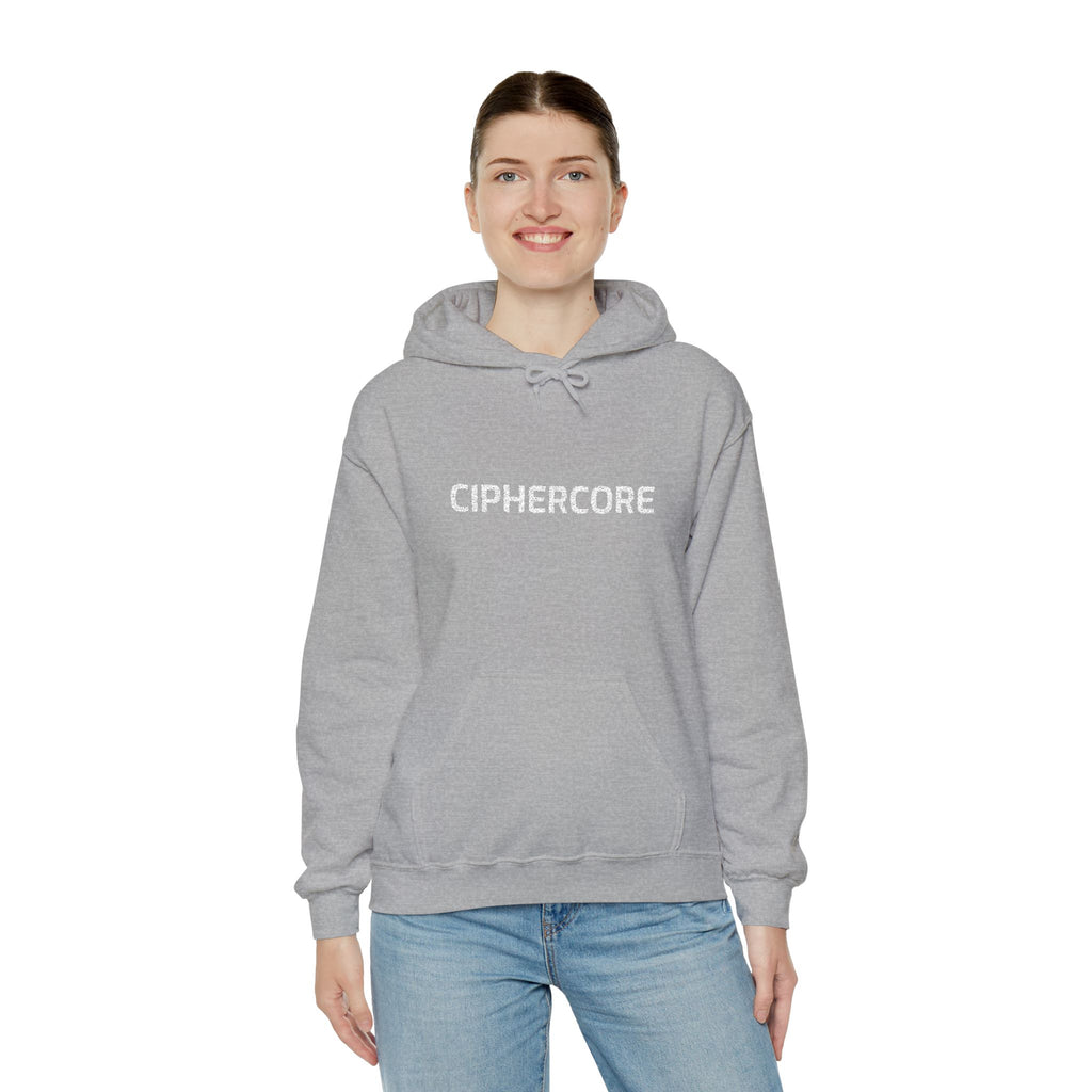 CipherCore Embroidered Wordmark Hoodie | Digital-Era Identity Wear