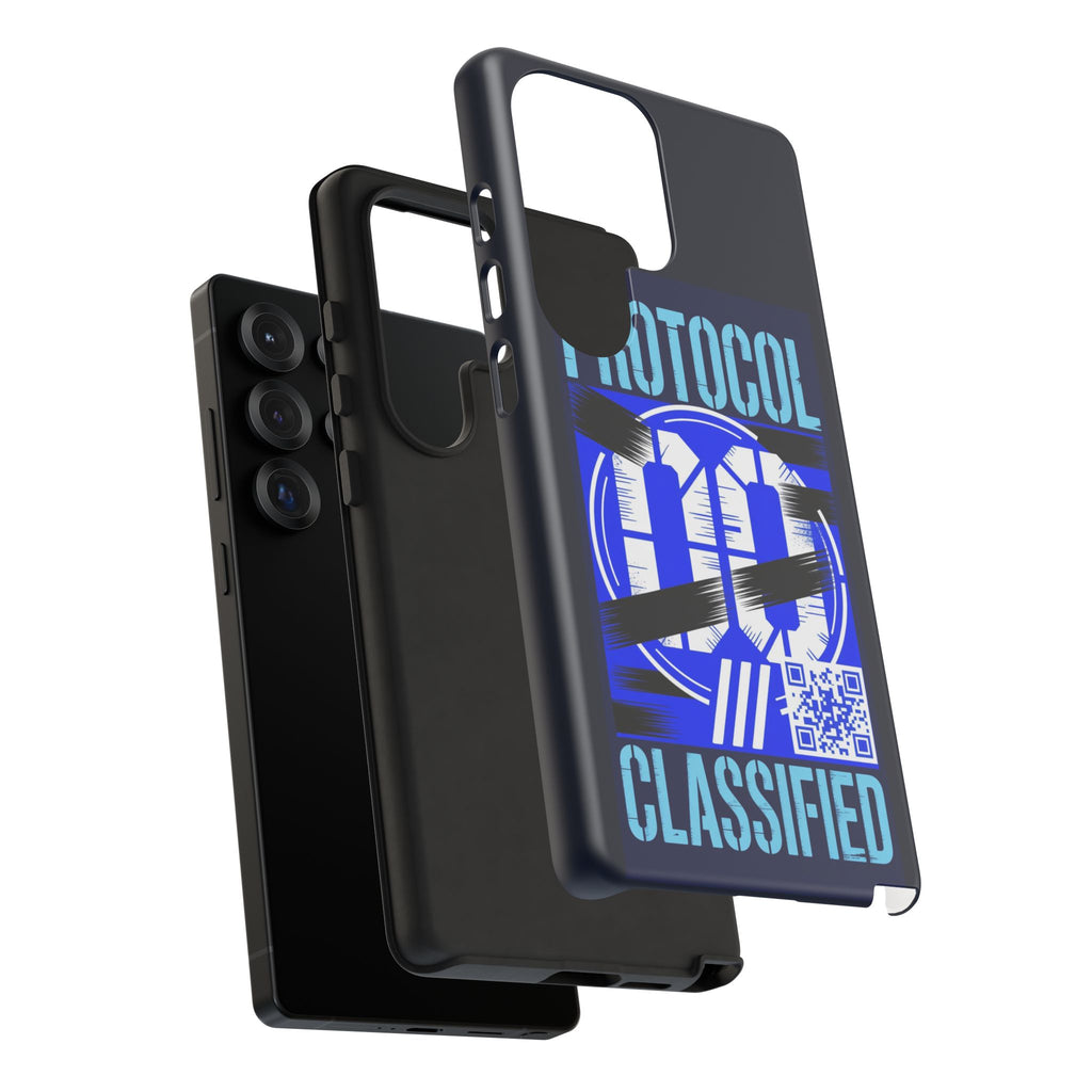 CipherCore Redacted Dual-Layer Phone Case | Digital-Era Identity Accessory