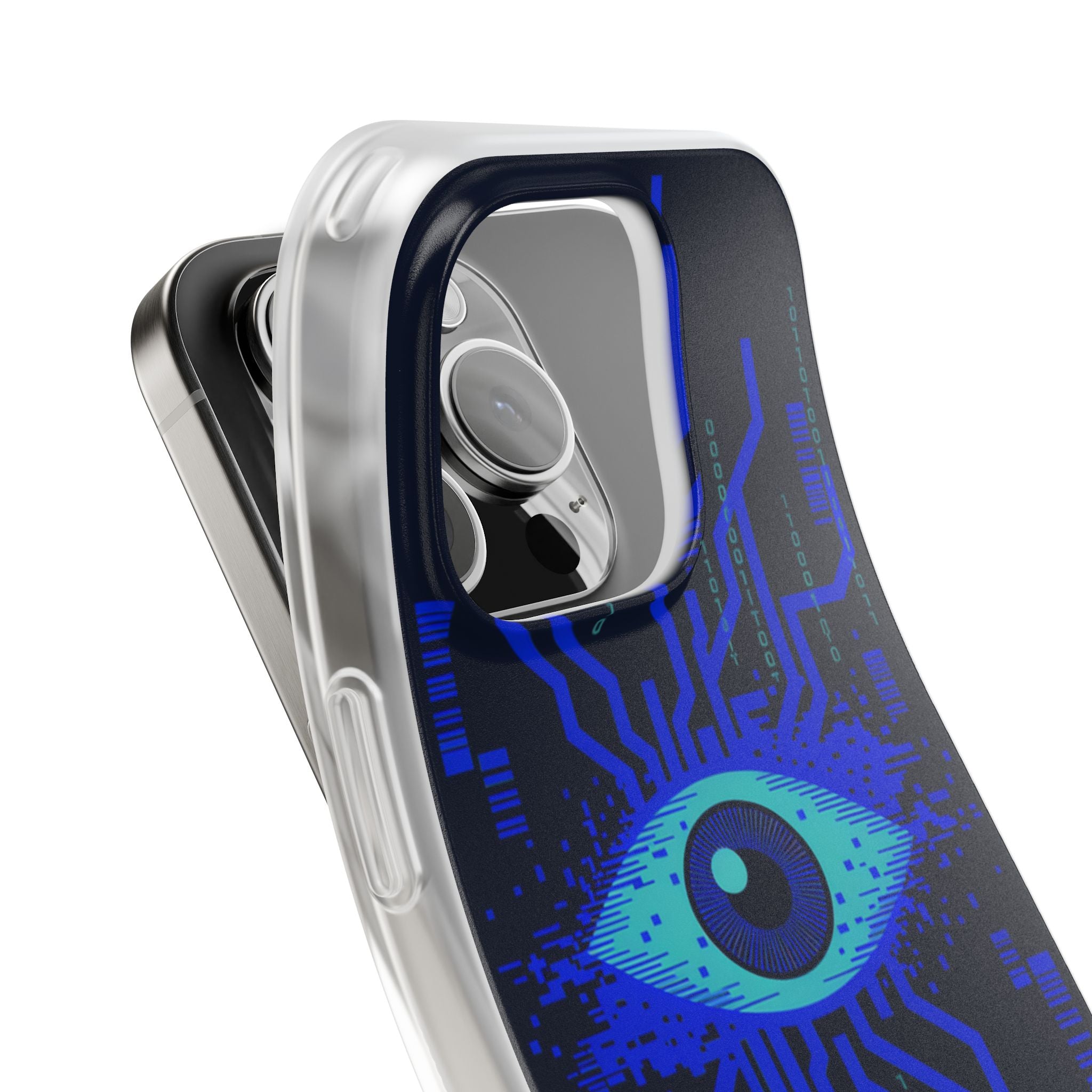 CipherCore Retinal Scan Flexi Phone Case | Digital-Era Identity Accessory