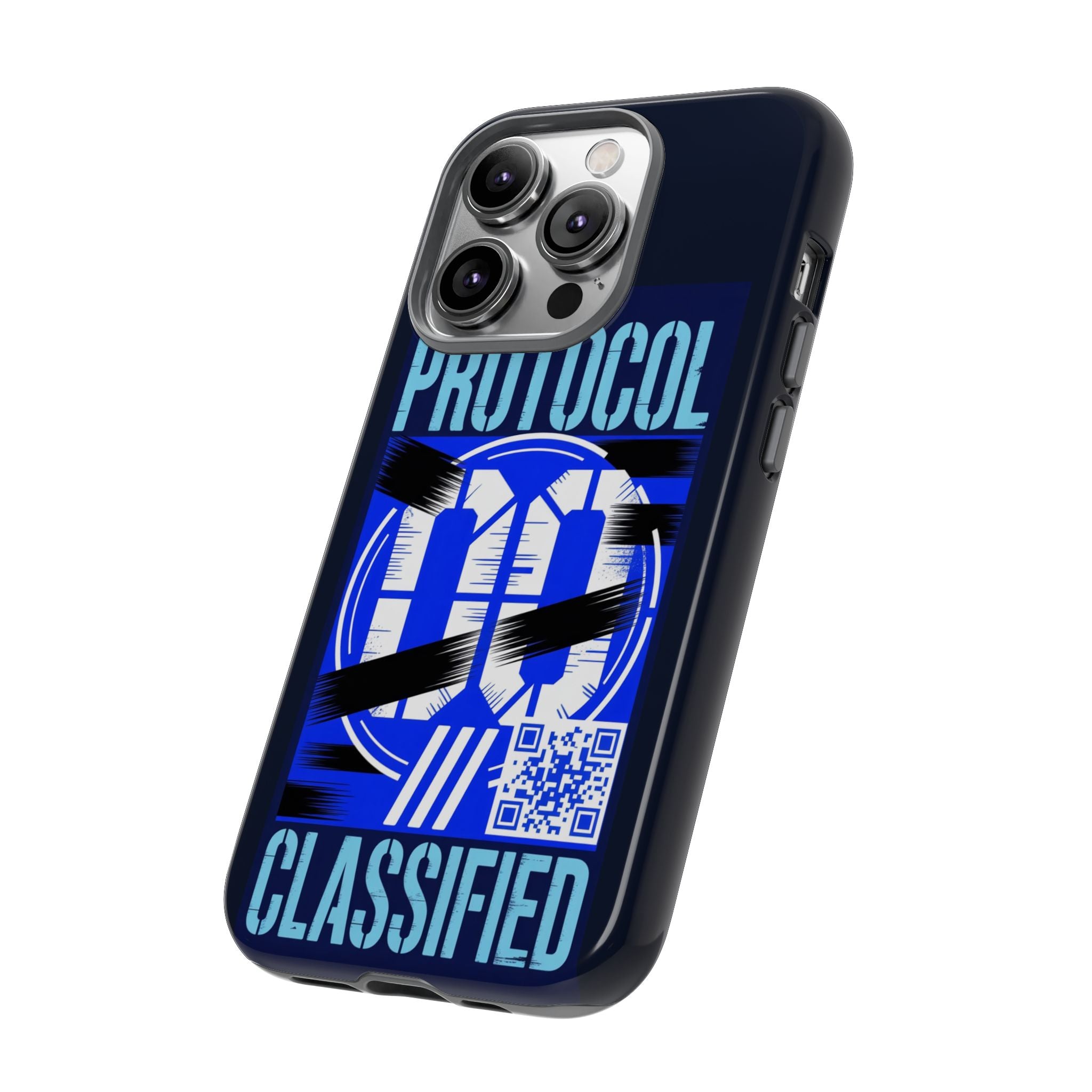 CipherCore Redacted Dual-Layer Phone Case | Digital-Era Identity Accessory