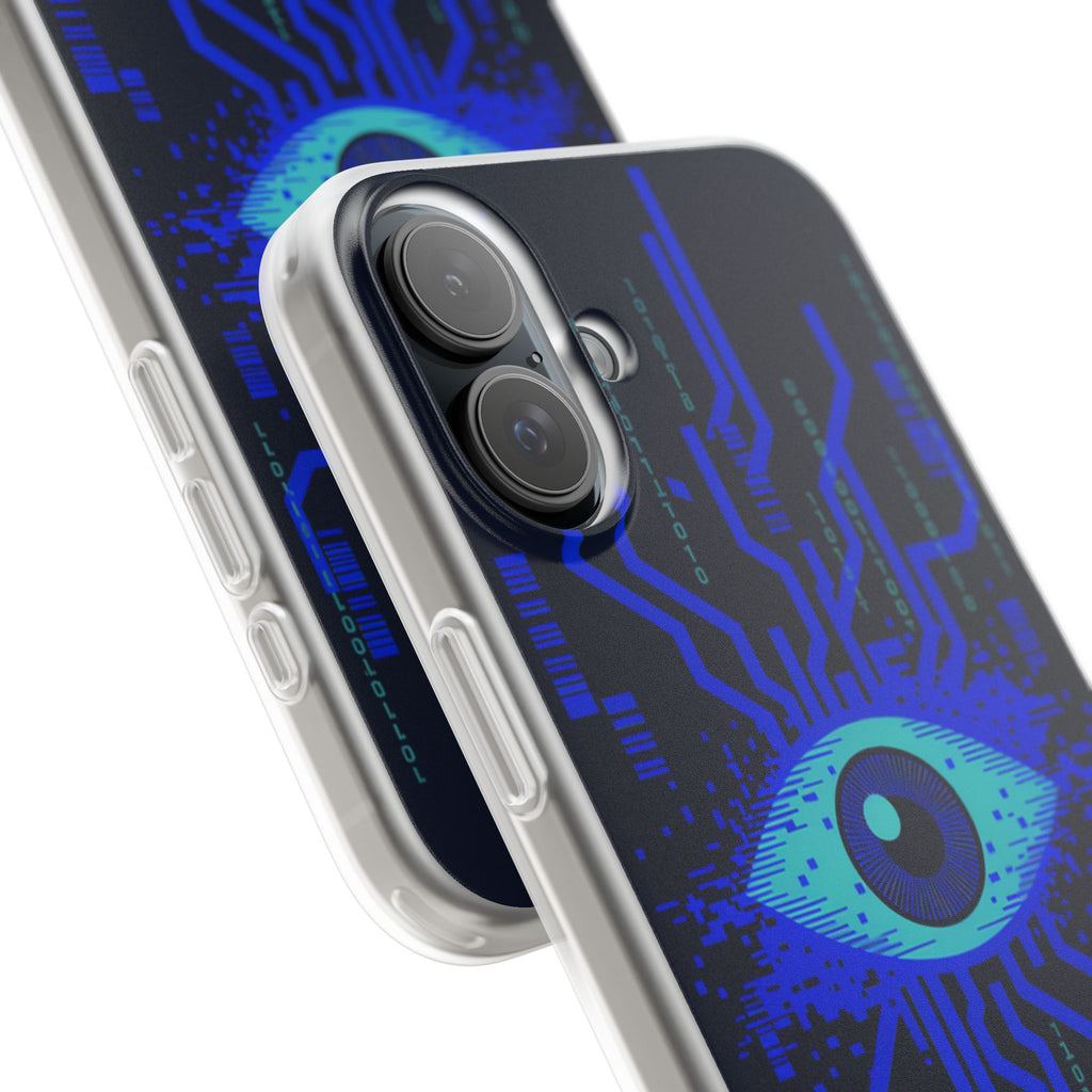 CipherCore Retinal Scan Flexi Phone Case | Digital-Era Identity Accessory