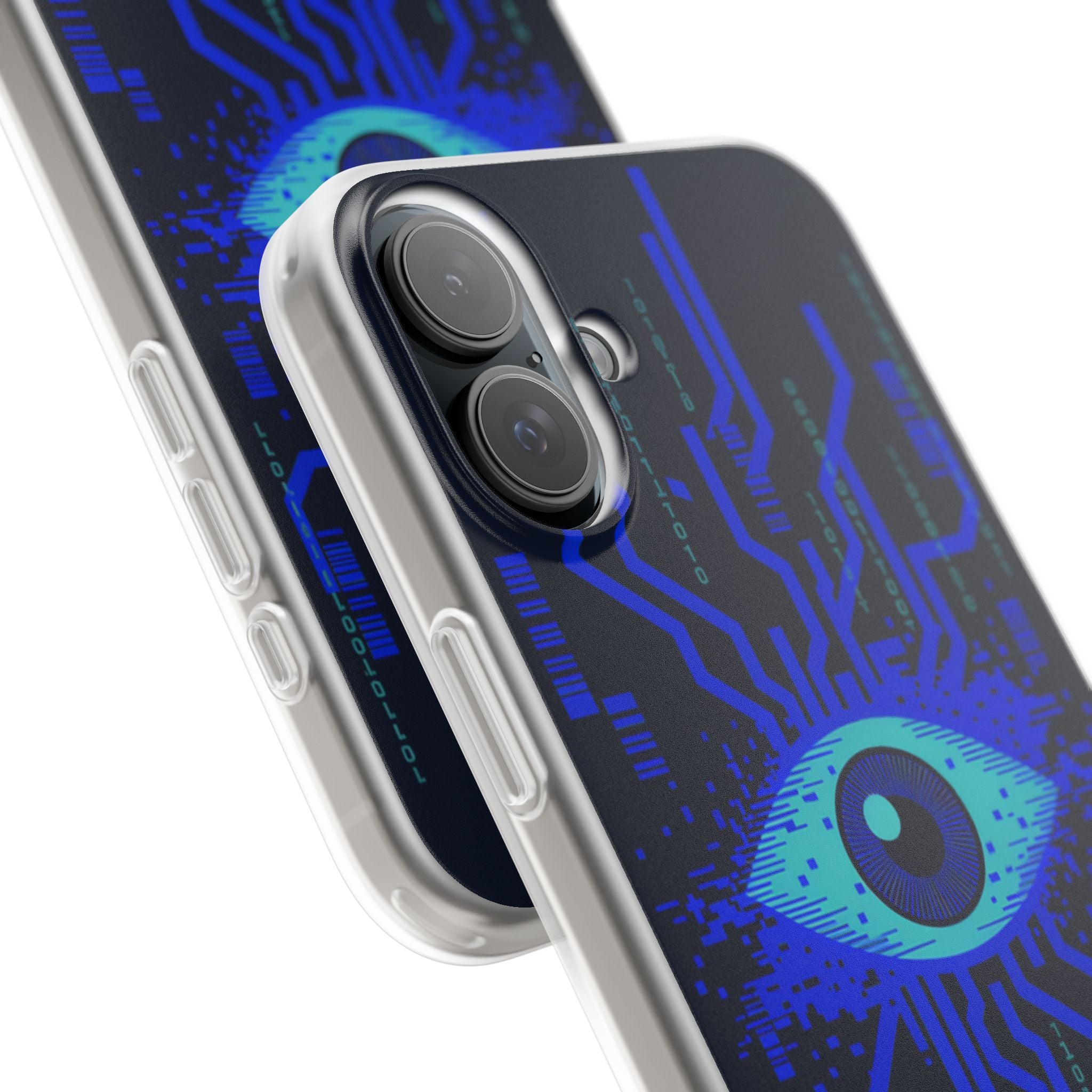CipherCore Retinal Scan Flexi Phone Case | Digital-Era Identity Accessory