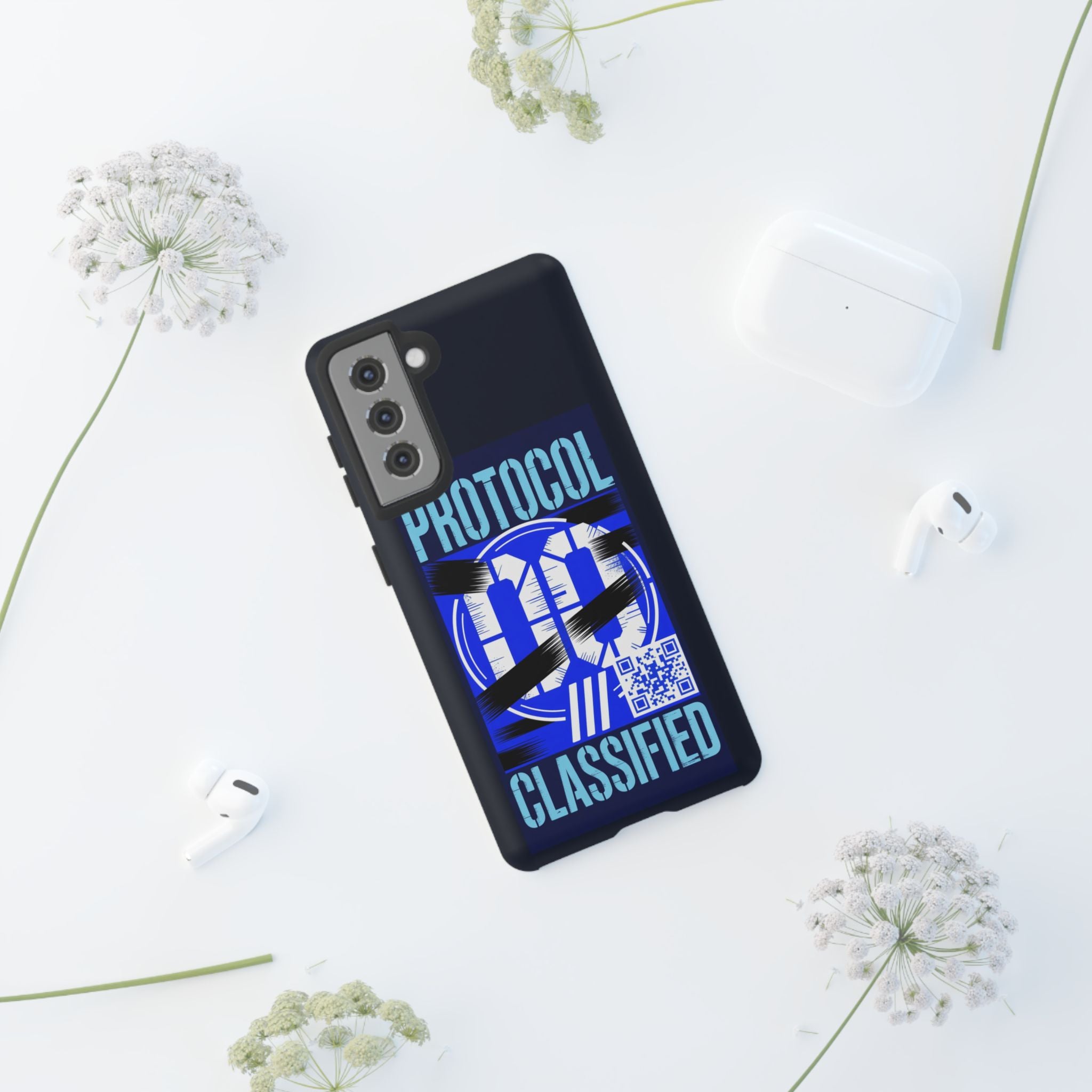 CipherCore Redacted Dual-Layer Phone Case | Digital-Era Identity Accessory