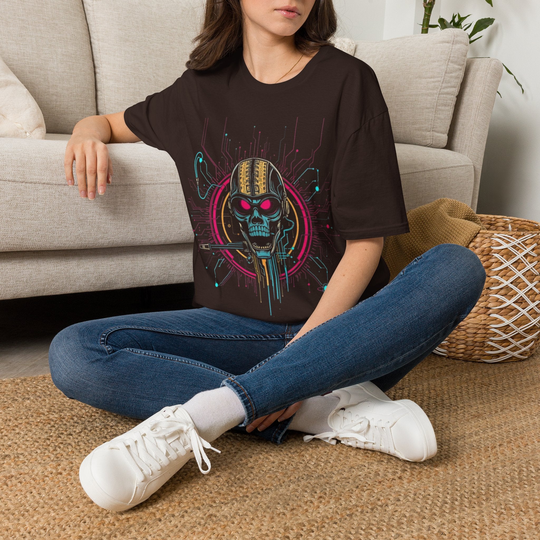 CipherCore Cyber Skull Graphic Tee | Digital-Era Identity Wear