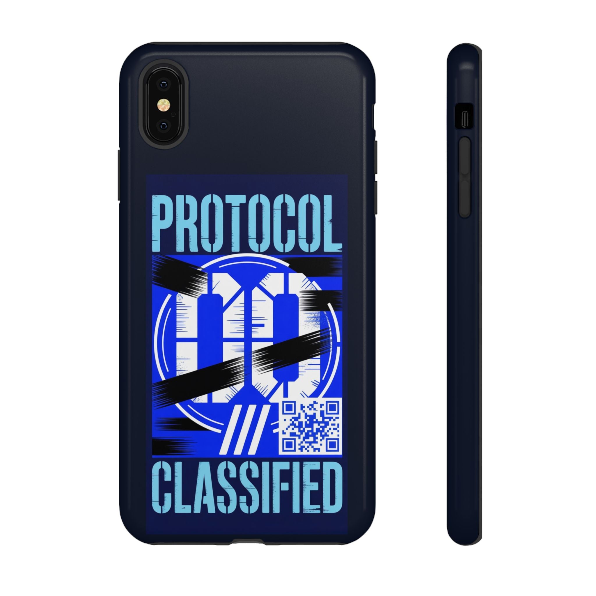 CipherCore Redacted Dual-Layer Phone Case | Digital-Era Identity Accessory