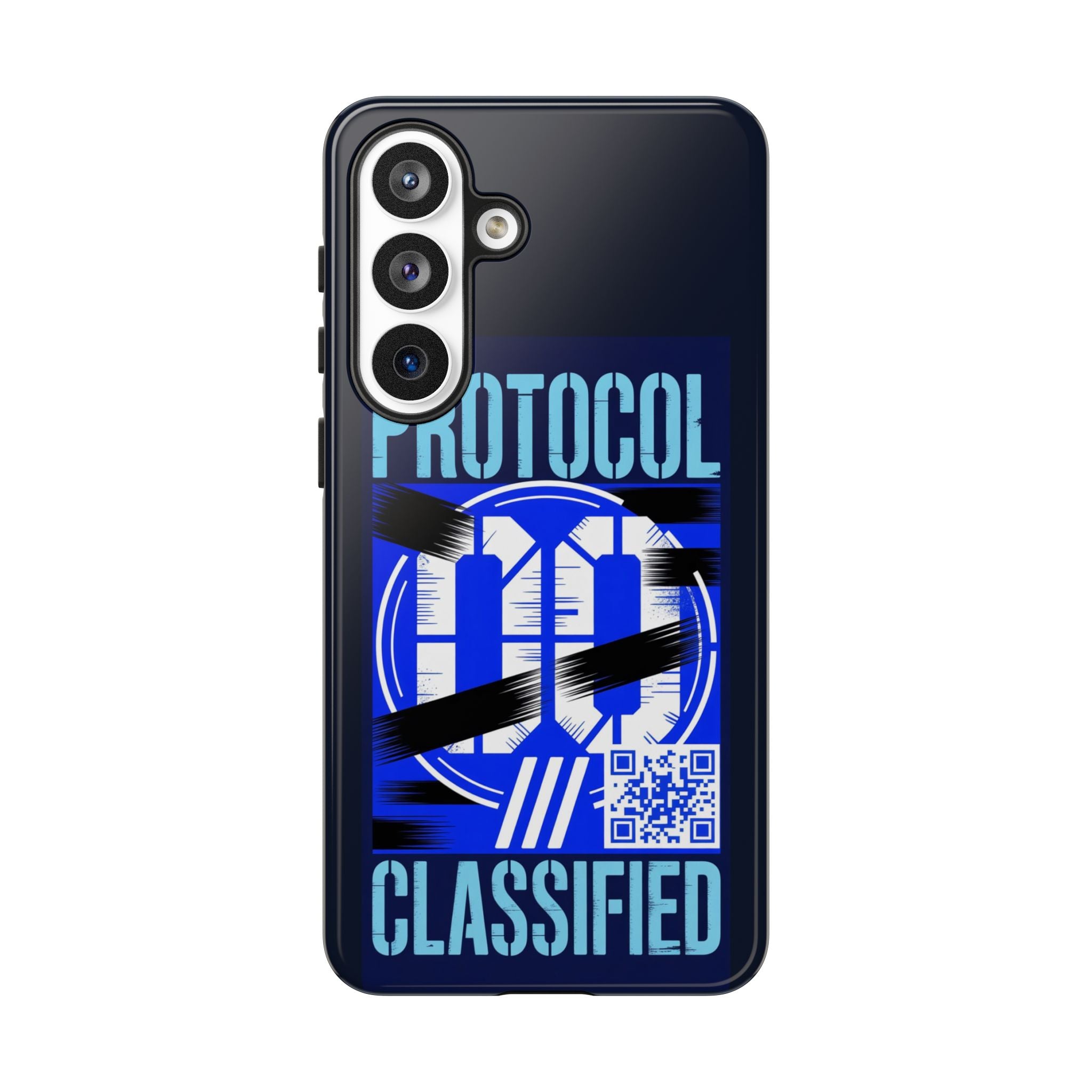 CipherCore Redacted Dual-Layer Phone Case | Digital-Era Identity Accessory