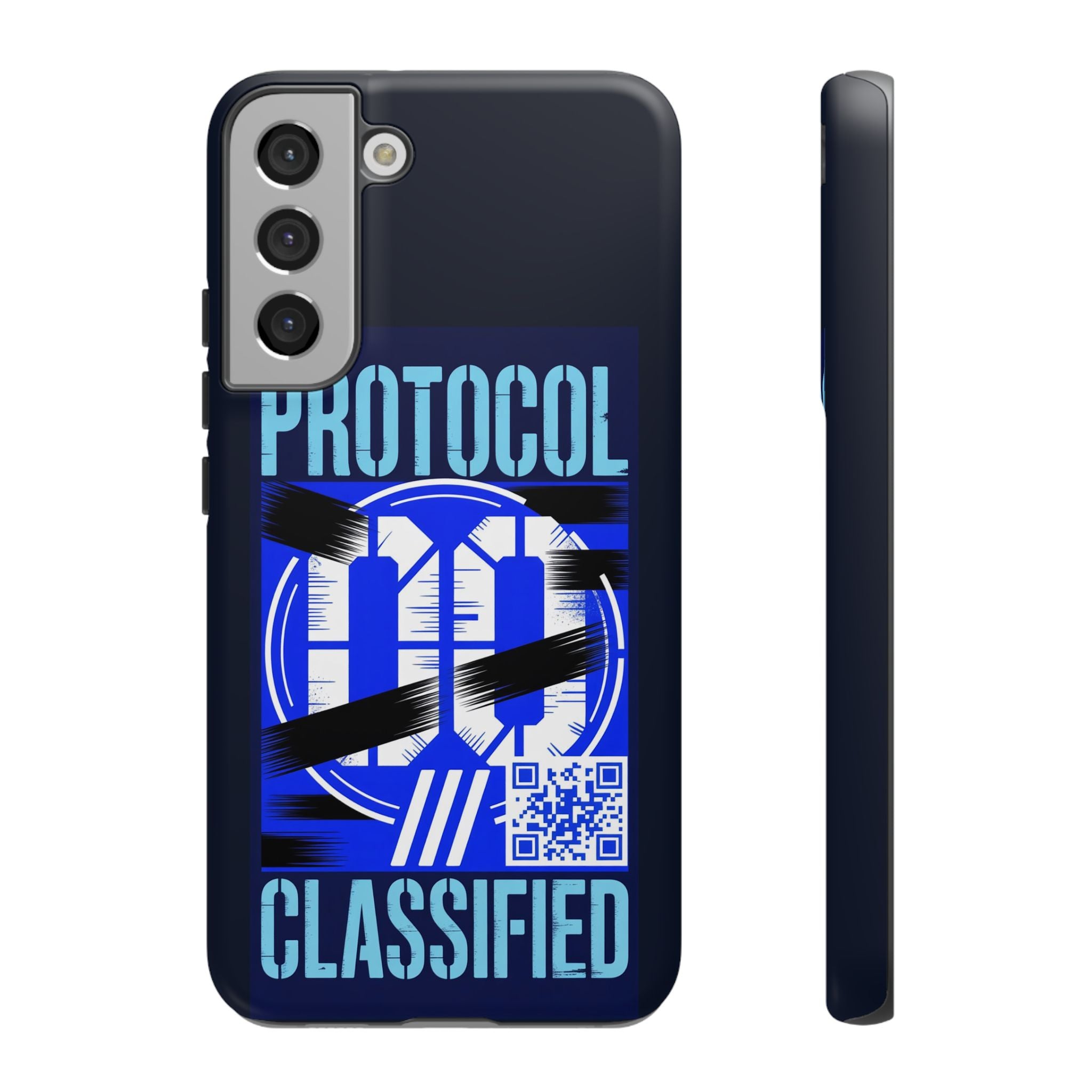 CipherCore Redacted Dual-Layer Phone Case | Digital-Era Identity Accessory